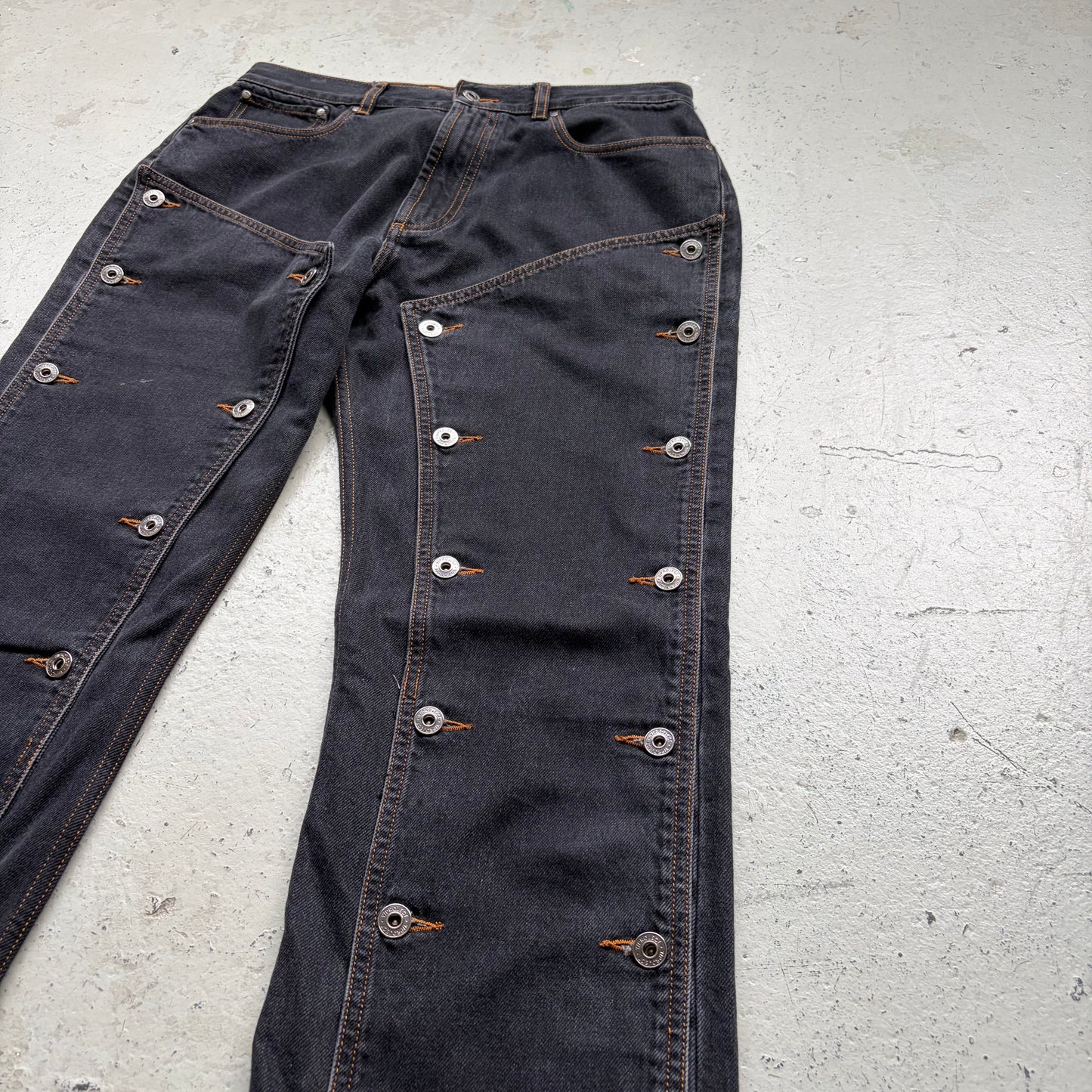 Y Project Black Panel Buttons Jeans (30)