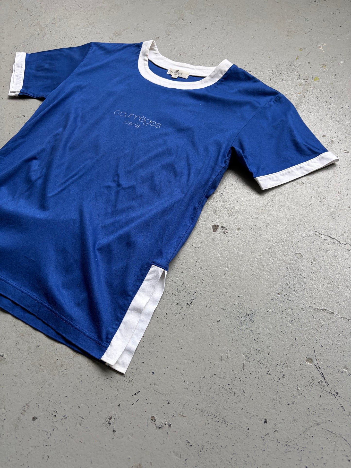 Courreges Blue Short Sleeve Shirt (M)