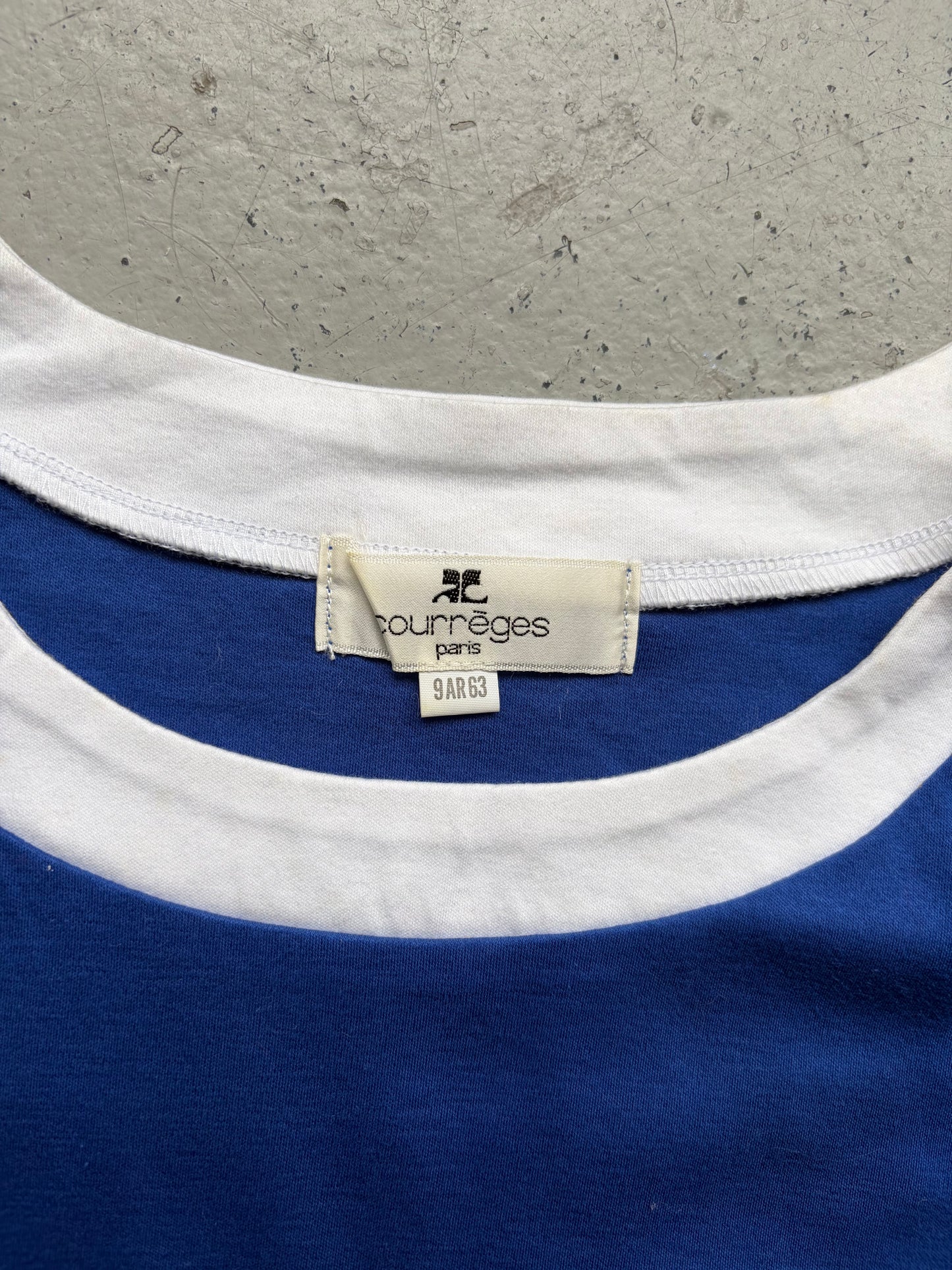 Courreges Blue Short Sleeve Shirt (M)