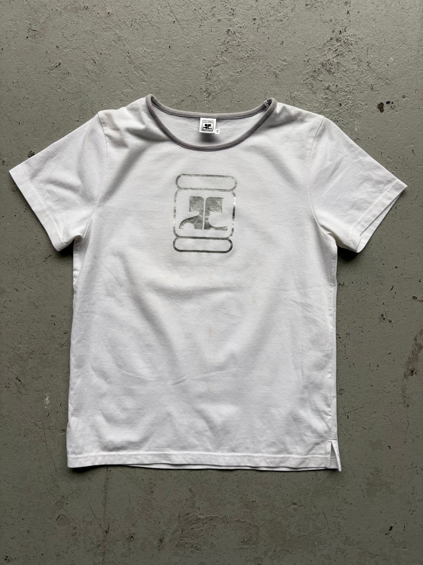 Courreges White Short Sleeve Shirt (40)