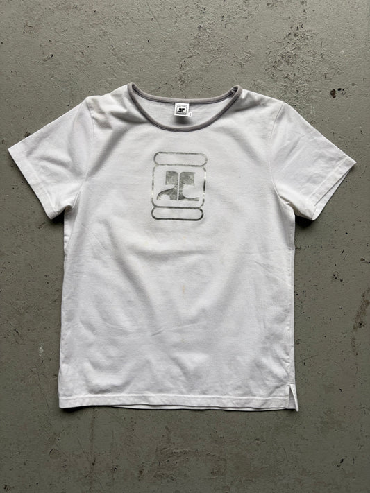 Courreges White Short Sleeve Shirt (40)