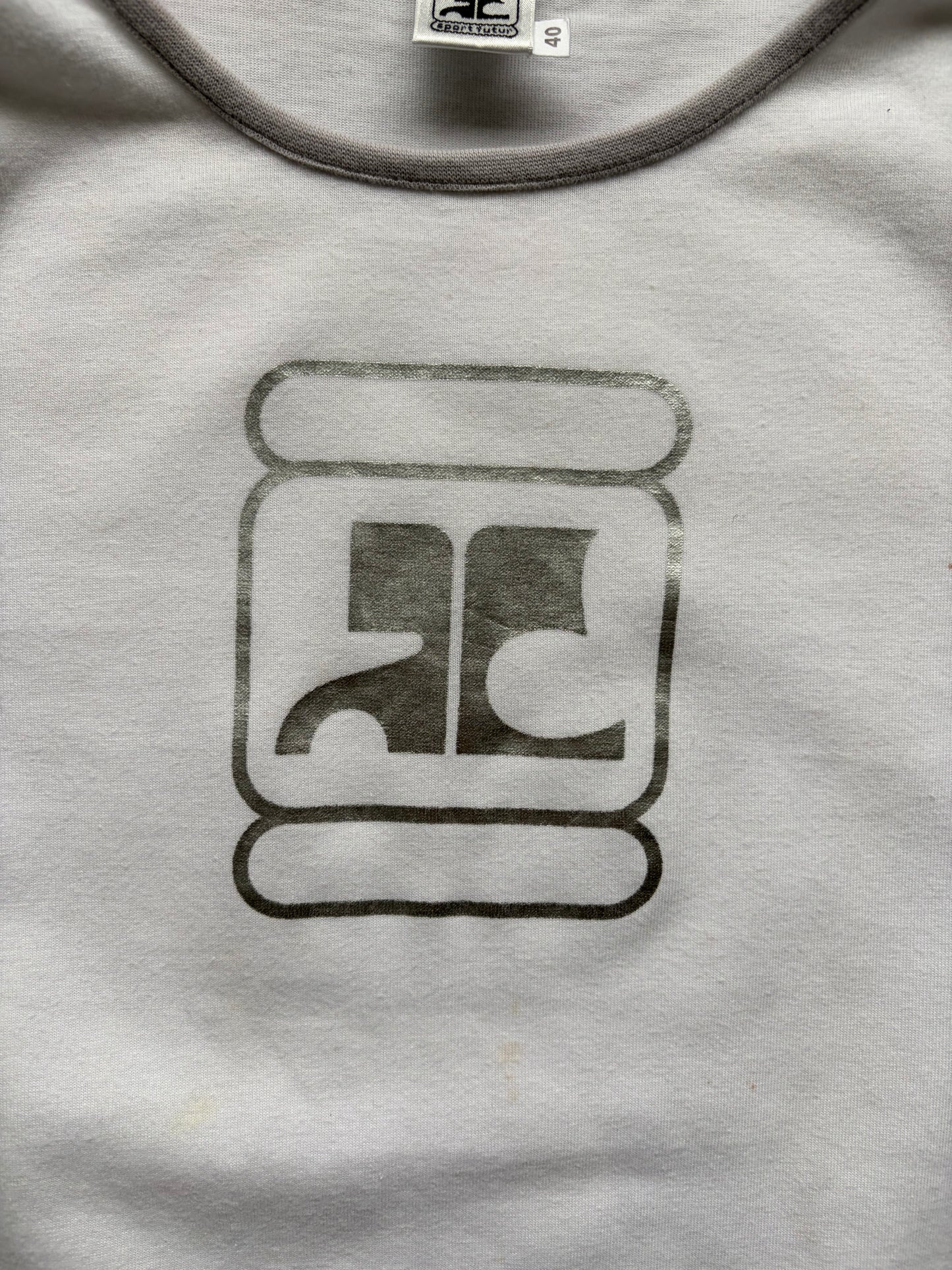 Courreges White Short Sleeve Shirt (40)