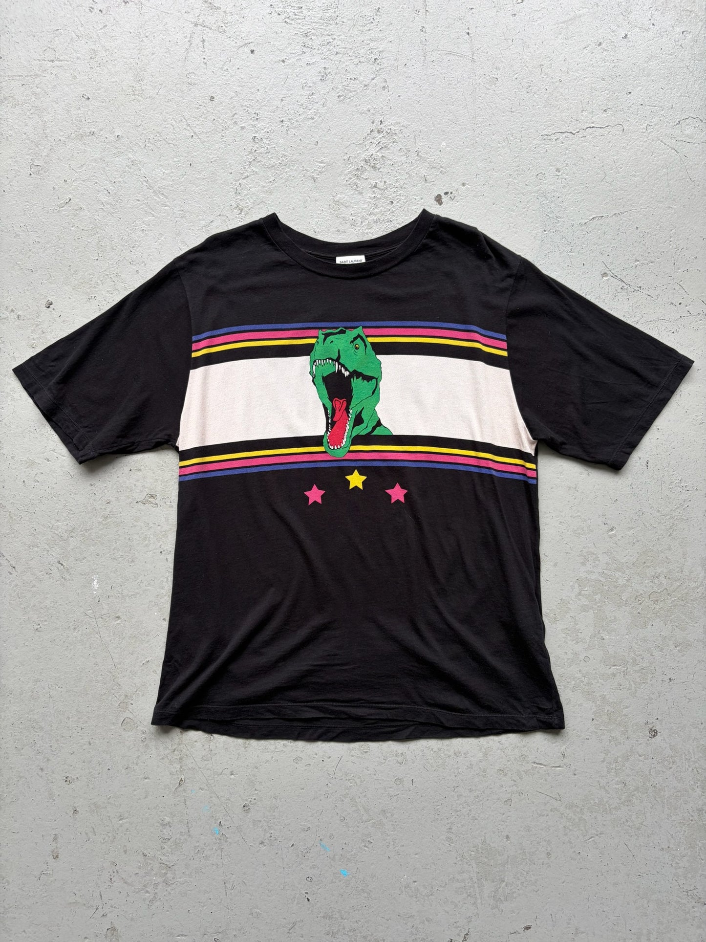Saint Laurent Paris T-Rex Dino Short Sleeve Shirt (S)