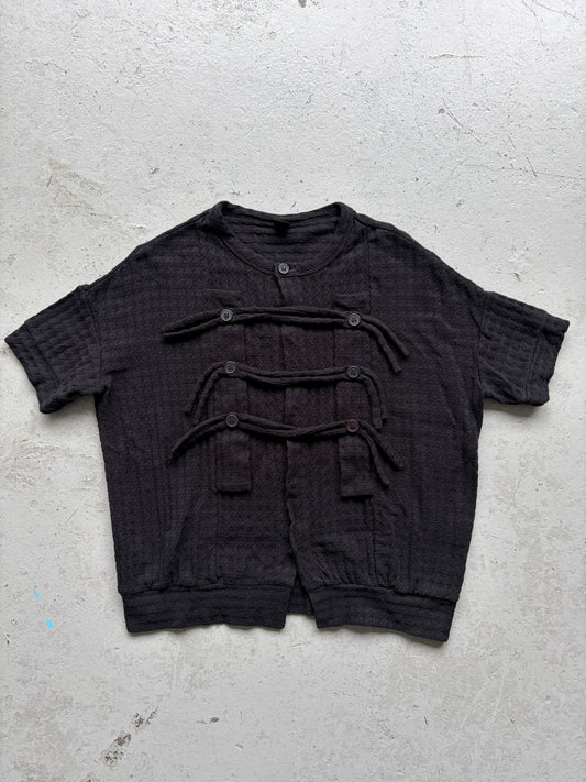 Yohji Yamamoto Y's Black Rope Button Up Shirt (2)