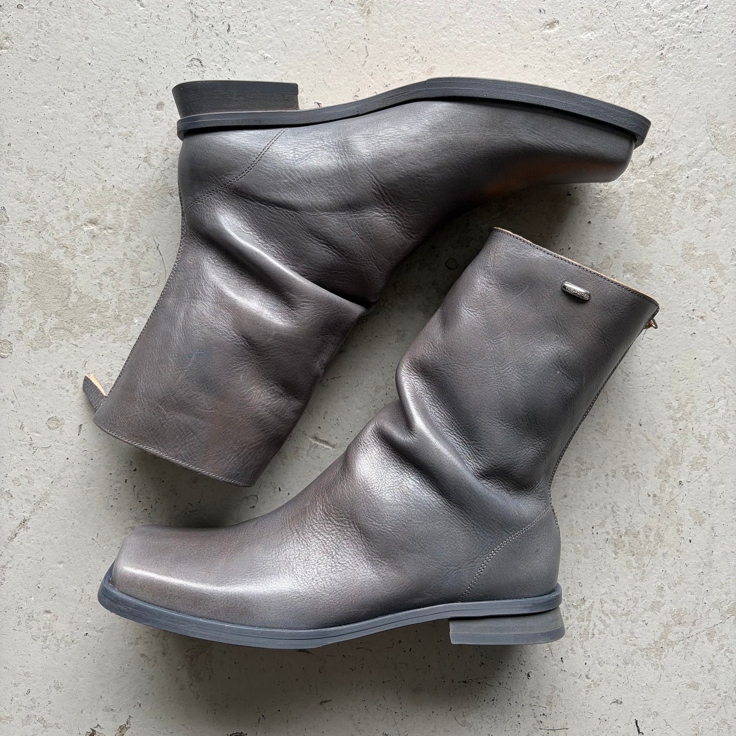 Our Legacy Grey Blunt Boots (43)