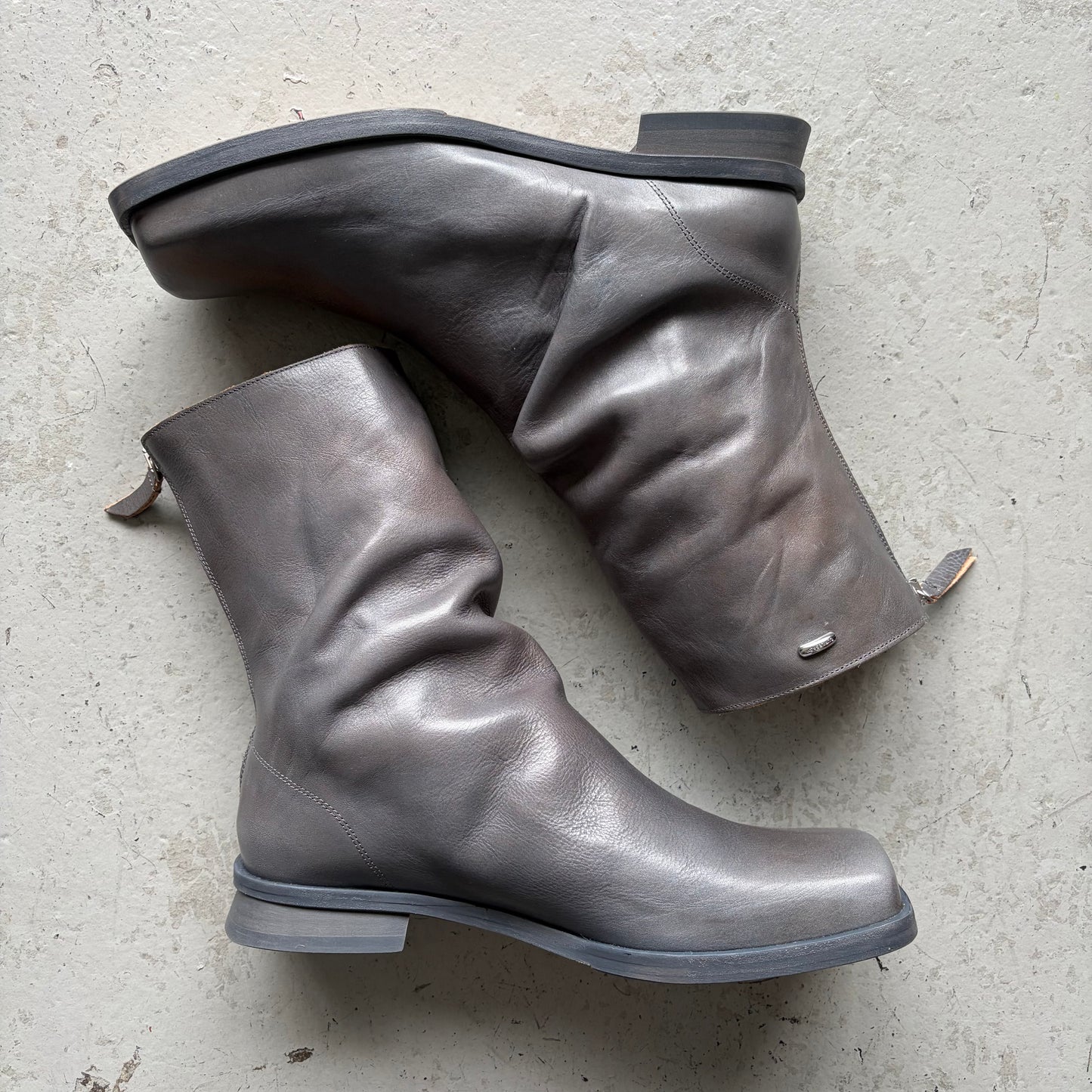 Our Legacy Grey Blunt Boots (43)
