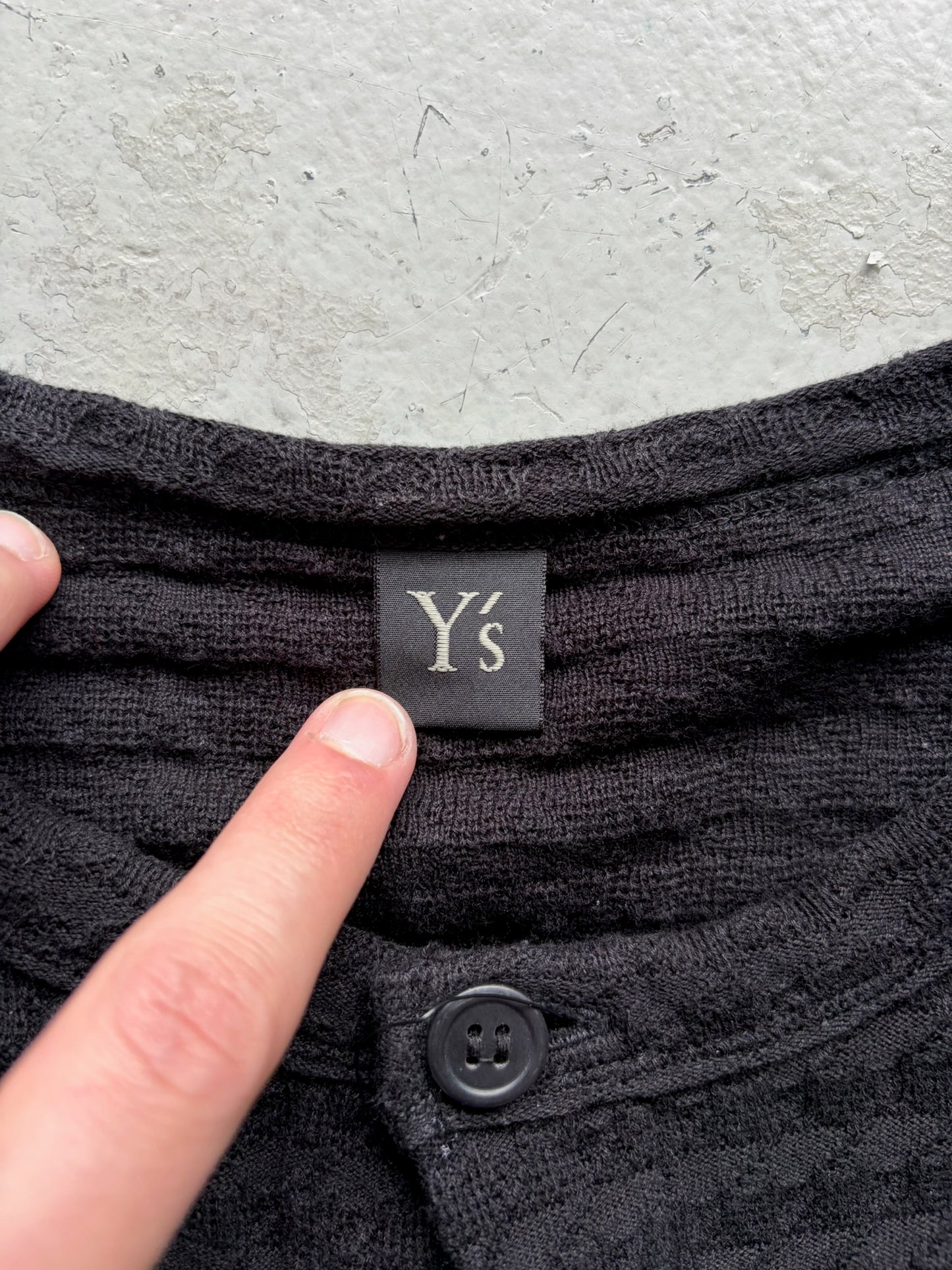 Yohji Yamamoto Y's Black Rope Button Up Shirt (2)