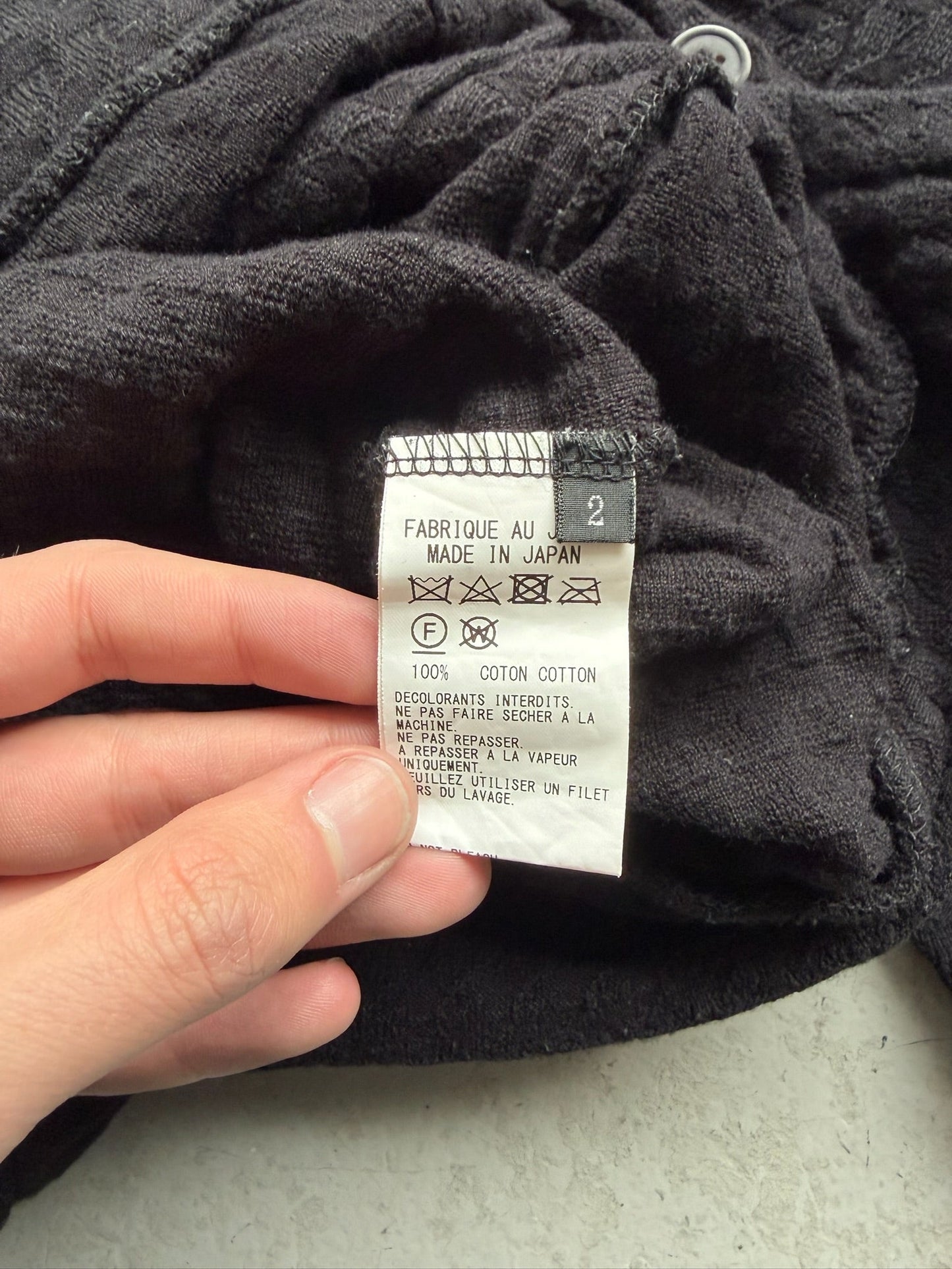Yohji Yamamoto Y's Black Rope Button Up Shirt (2)