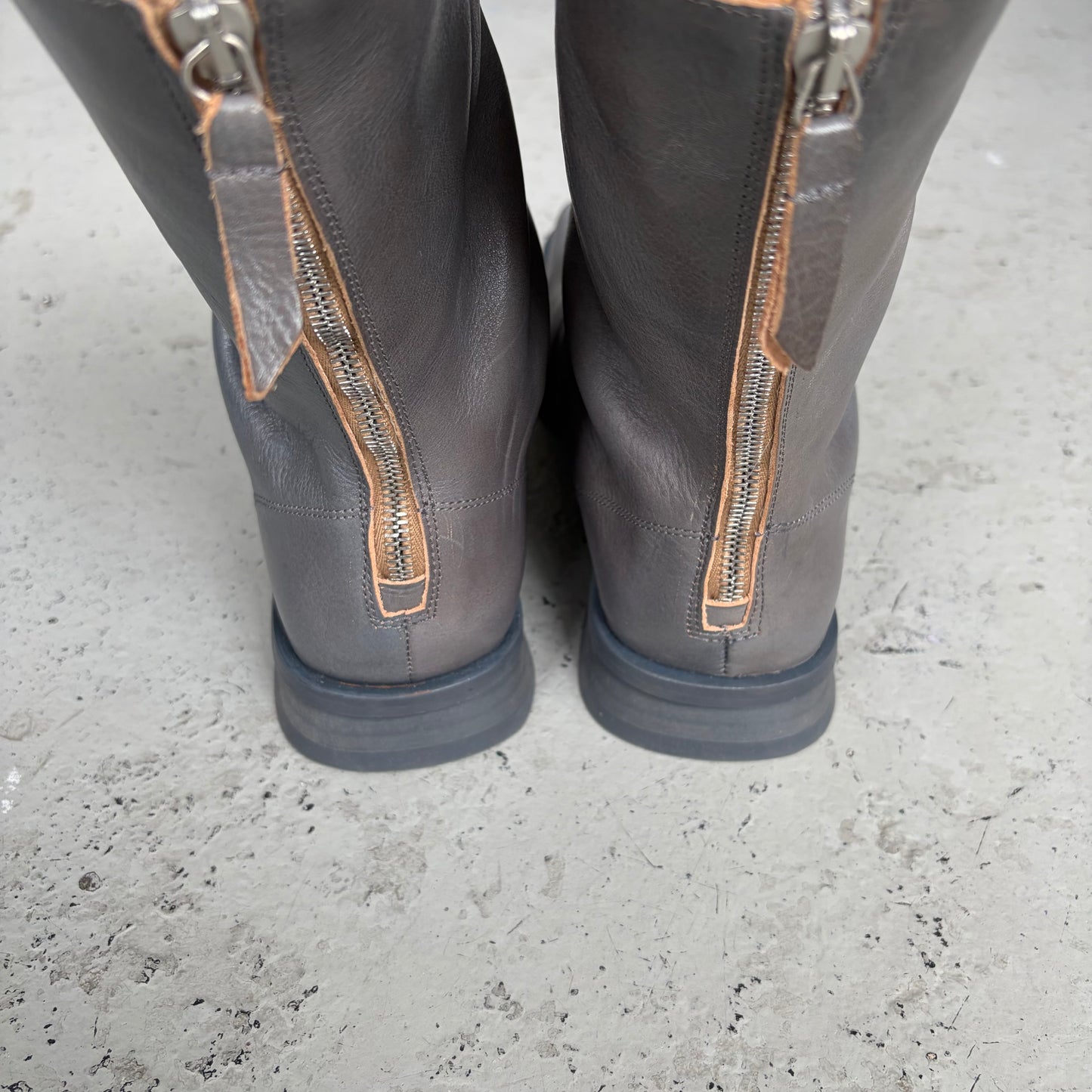 Our Legacy Grey Blunt Boots (43)