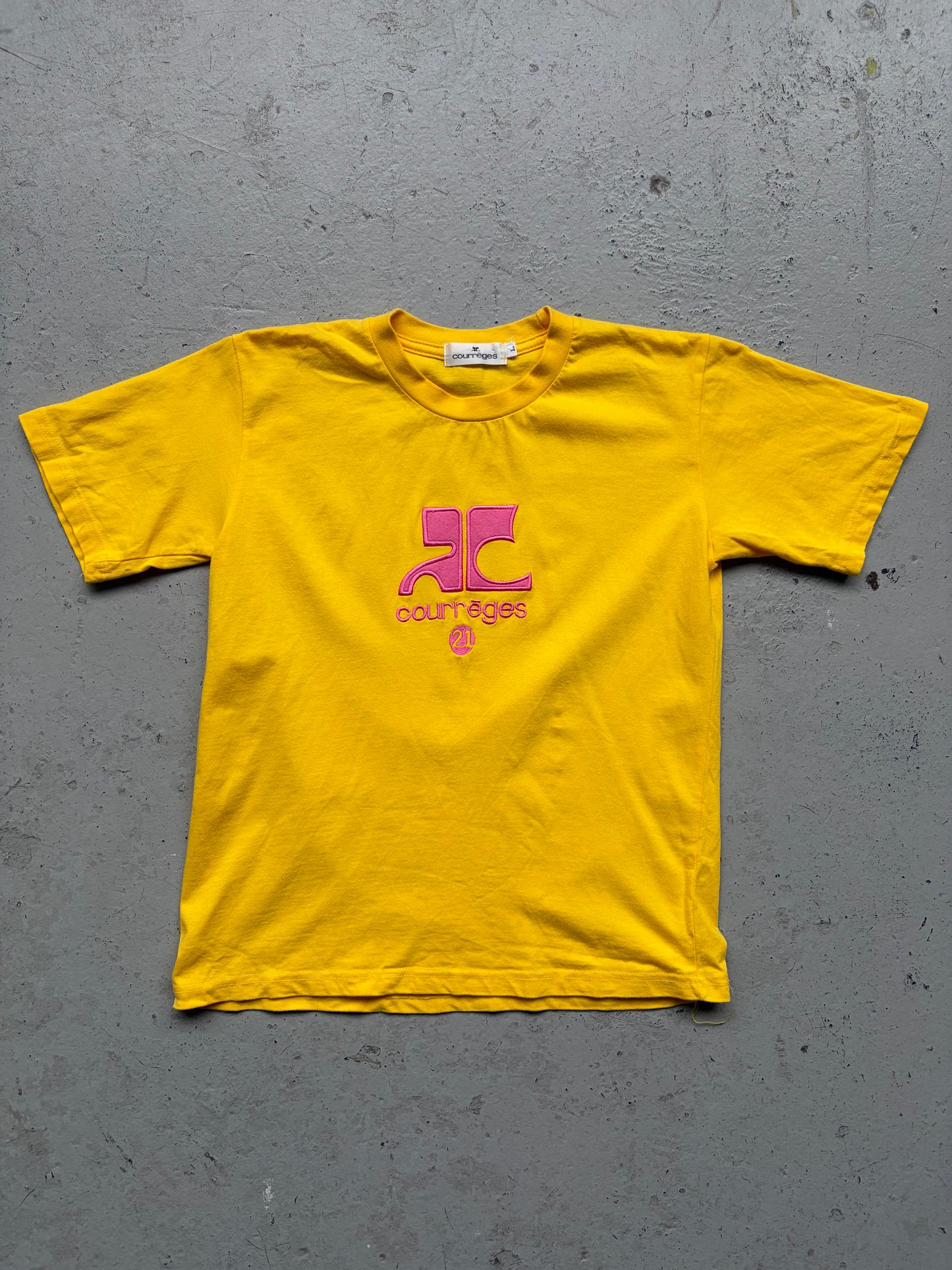 Courreges Yellow Short Sleeve Shirt (L)