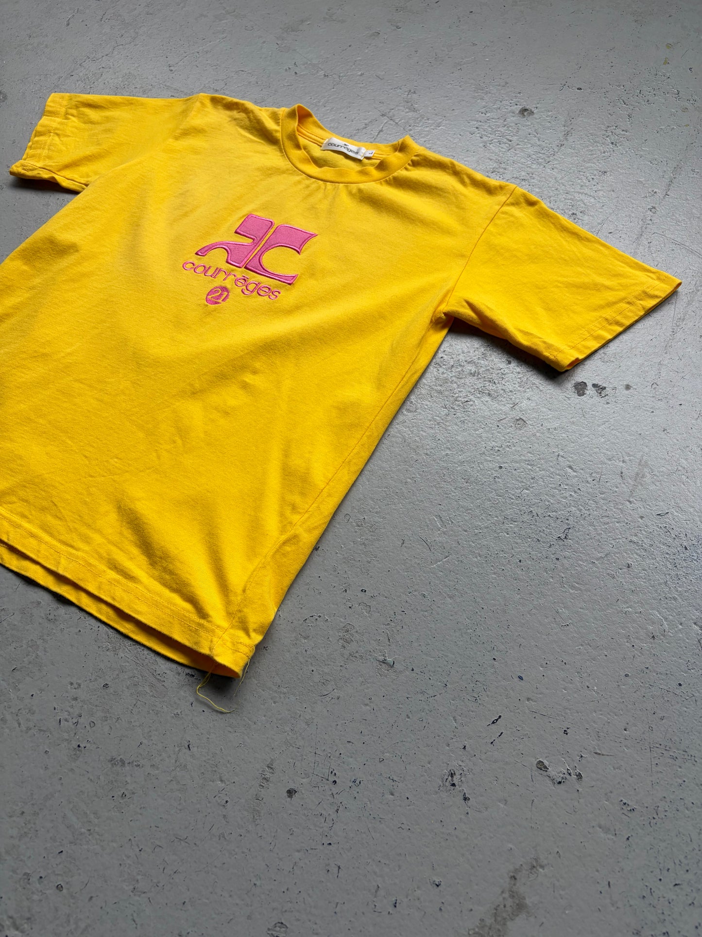Courreges Yellow Short Sleeve Shirt (L)