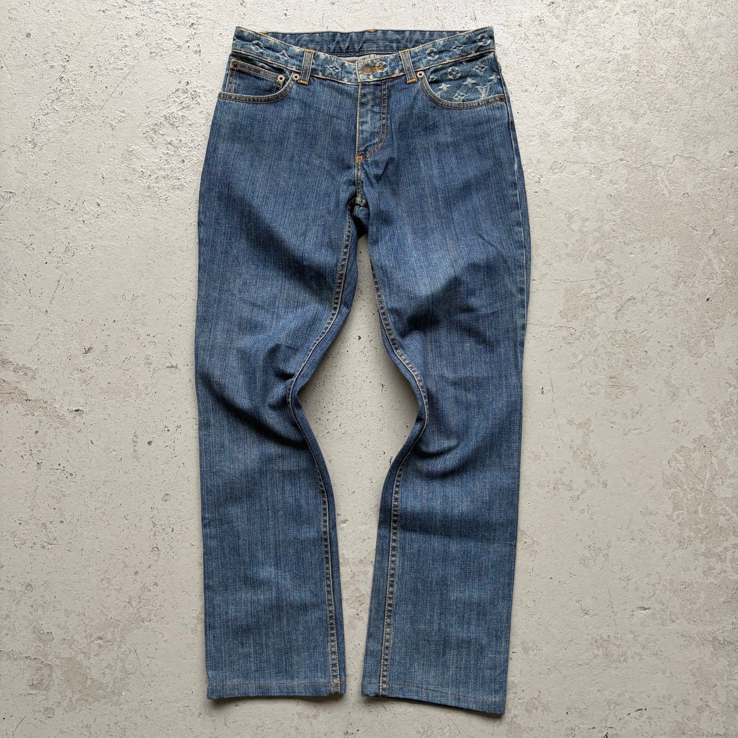 Louis Vuitton FW06 By Marc Jacobs Monogram Bootcut Denim (38)