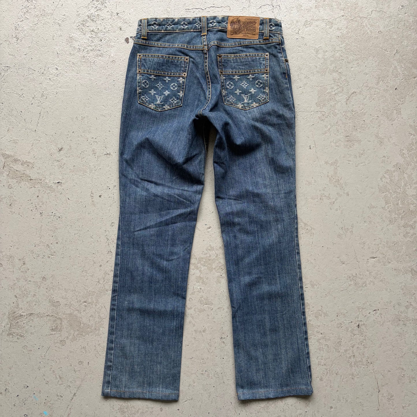 Louis Vuitton FW06 By Marc Jacobs Monogram Bootcut Denim (38)