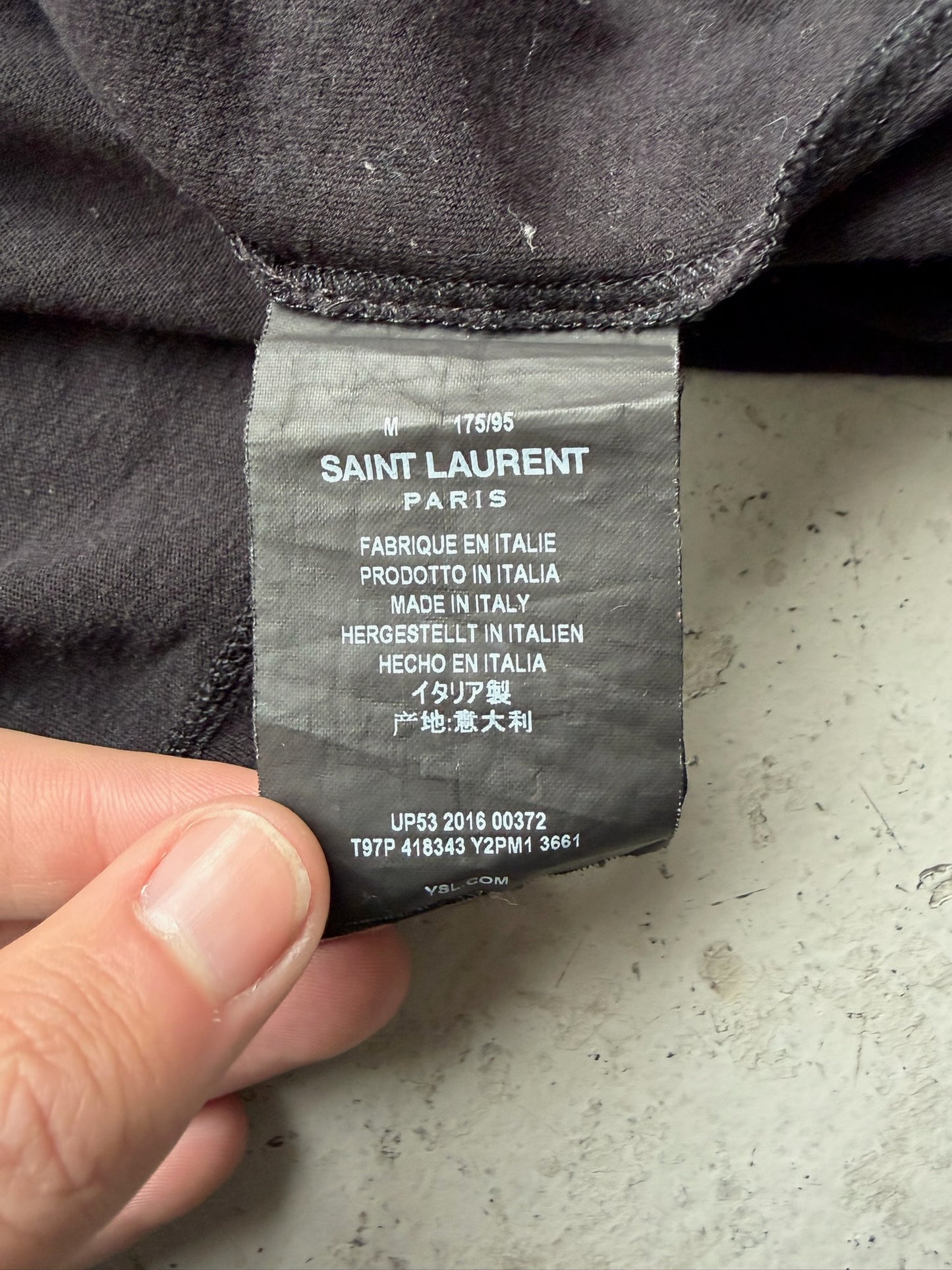 Saint Laurent Paris 2016 Baby Short Sleeve Shirt  (M)