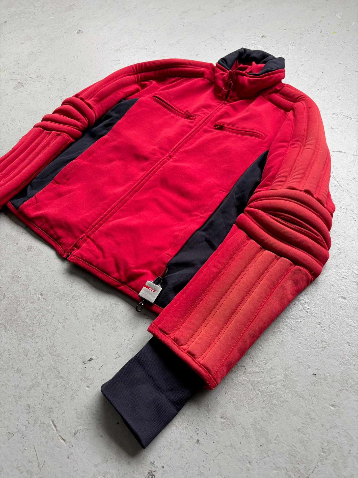 Prada Sport SS11 Red Moto Jacket (48)