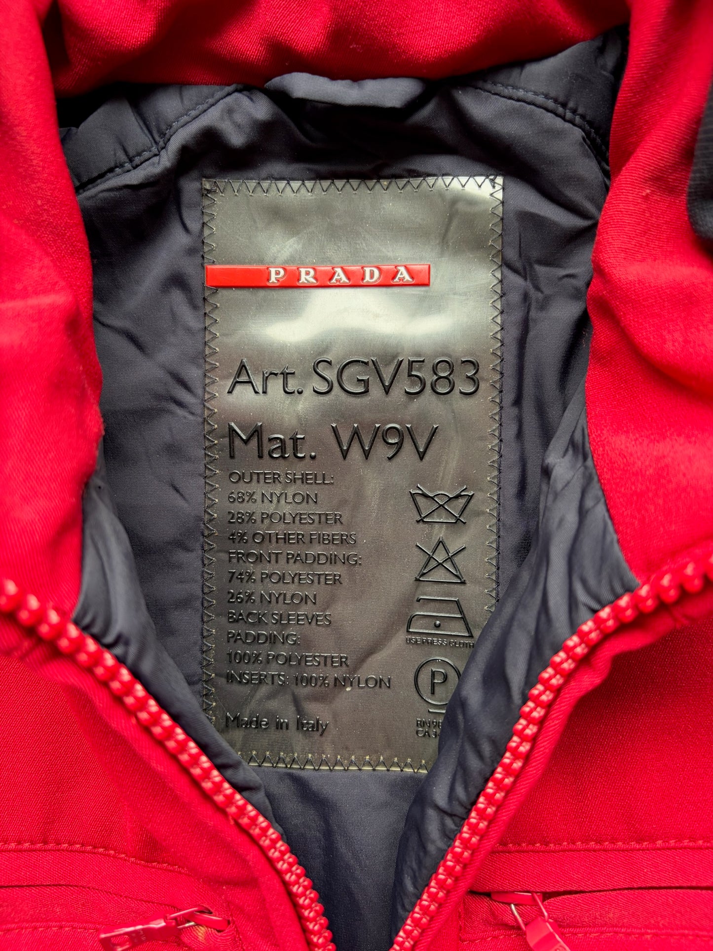 Prada Sport SS11 Red Moto Jacket (48)