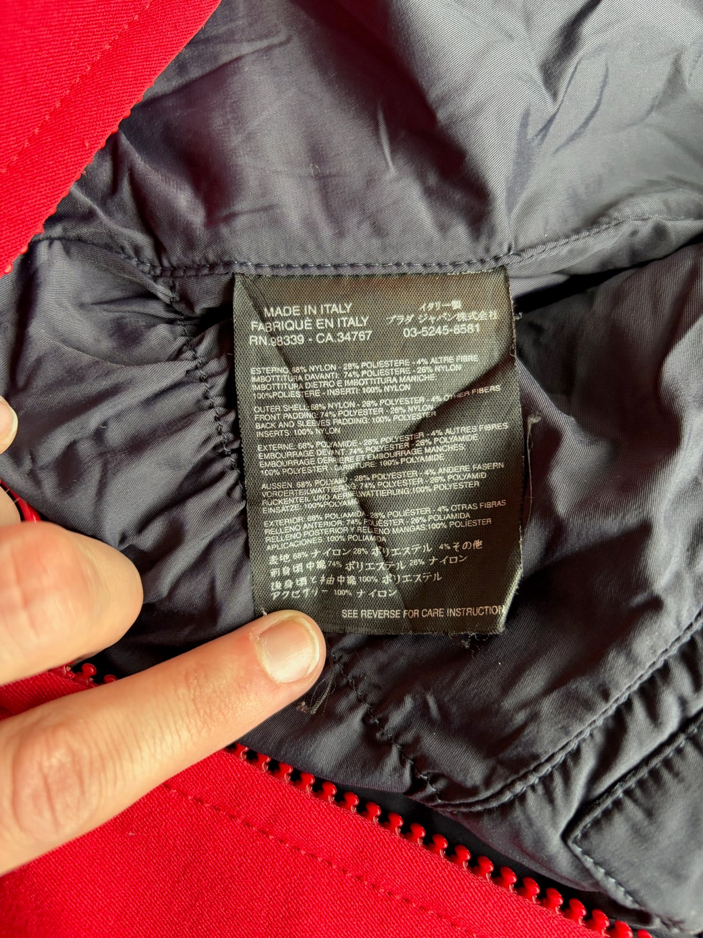 Prada Sport SS11 Red Moto Jacket (48)