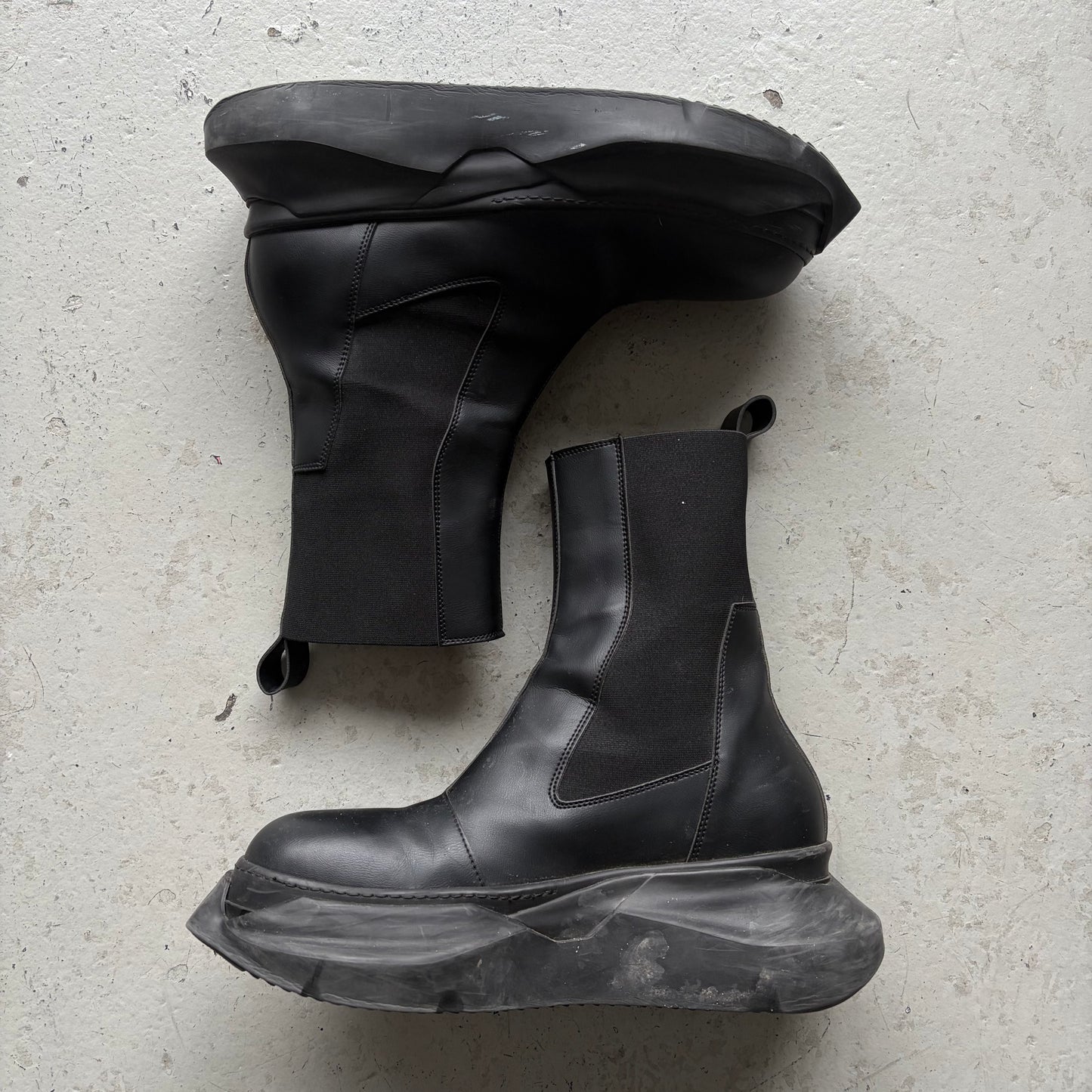 Rick Owens DRKSHDW Chelsea Abstract Beatle Boots (44)
