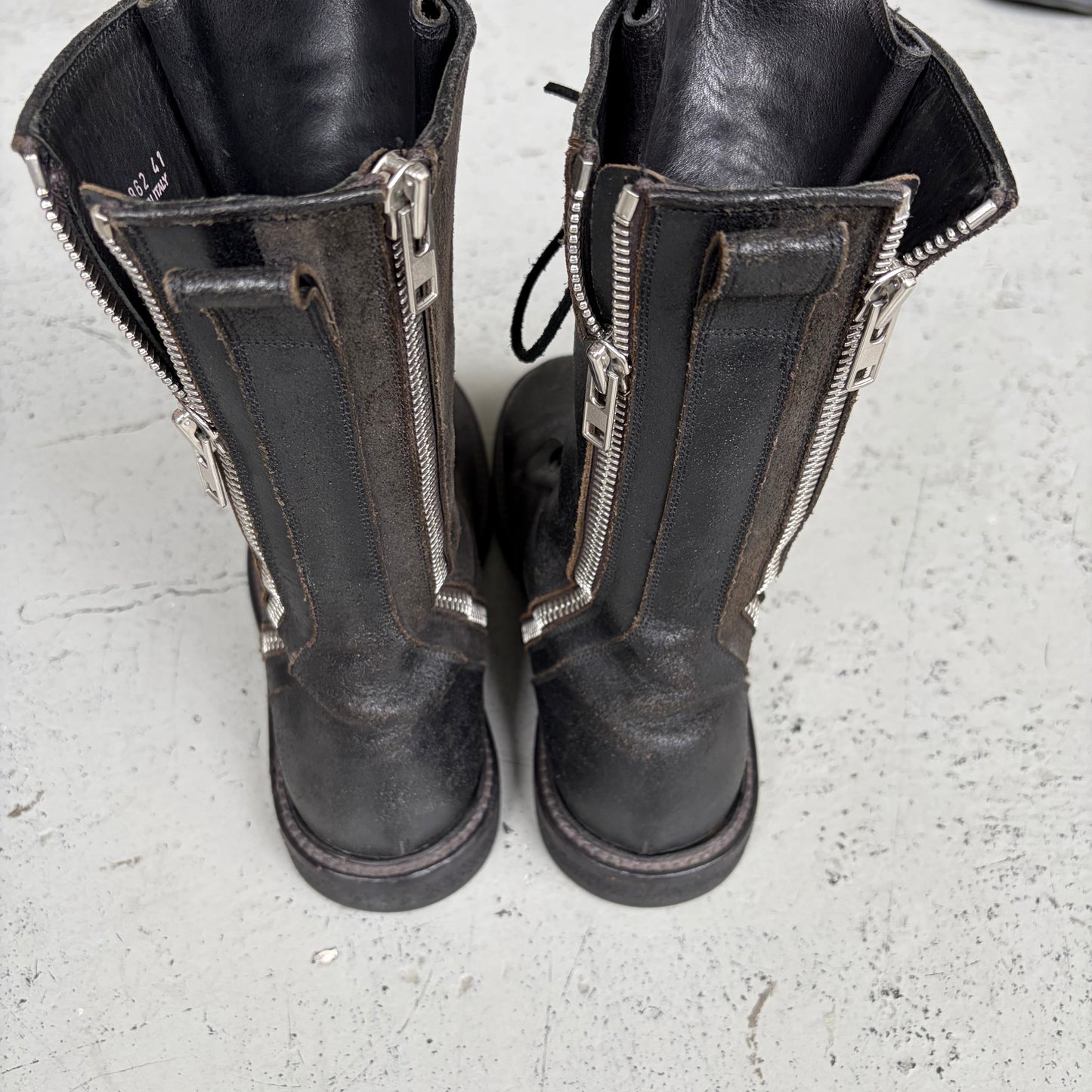 Rick Owens SS14 VICIOUS Zip Combat Boots (41)