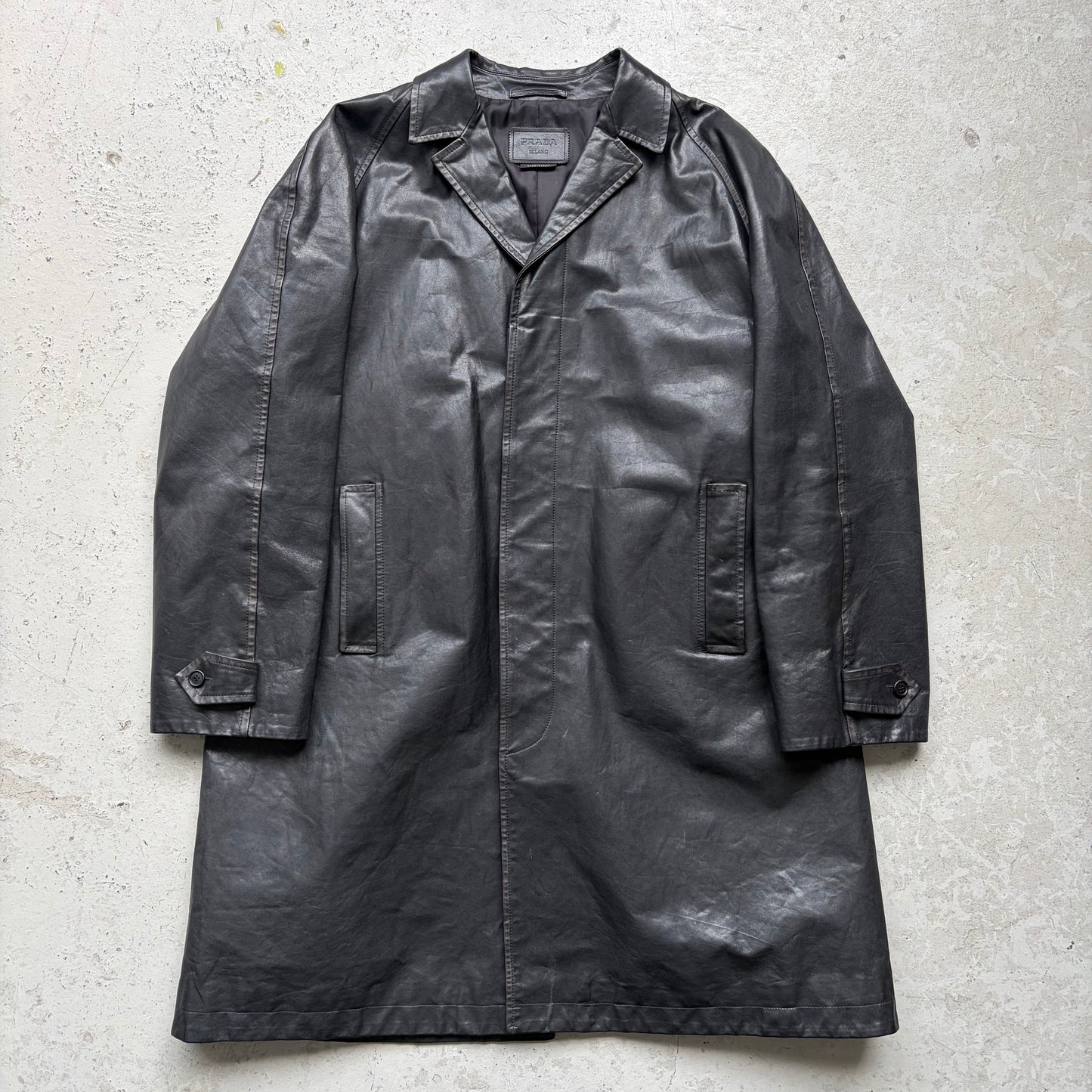 Prada 2022 Calf Leather Long Coat (48)