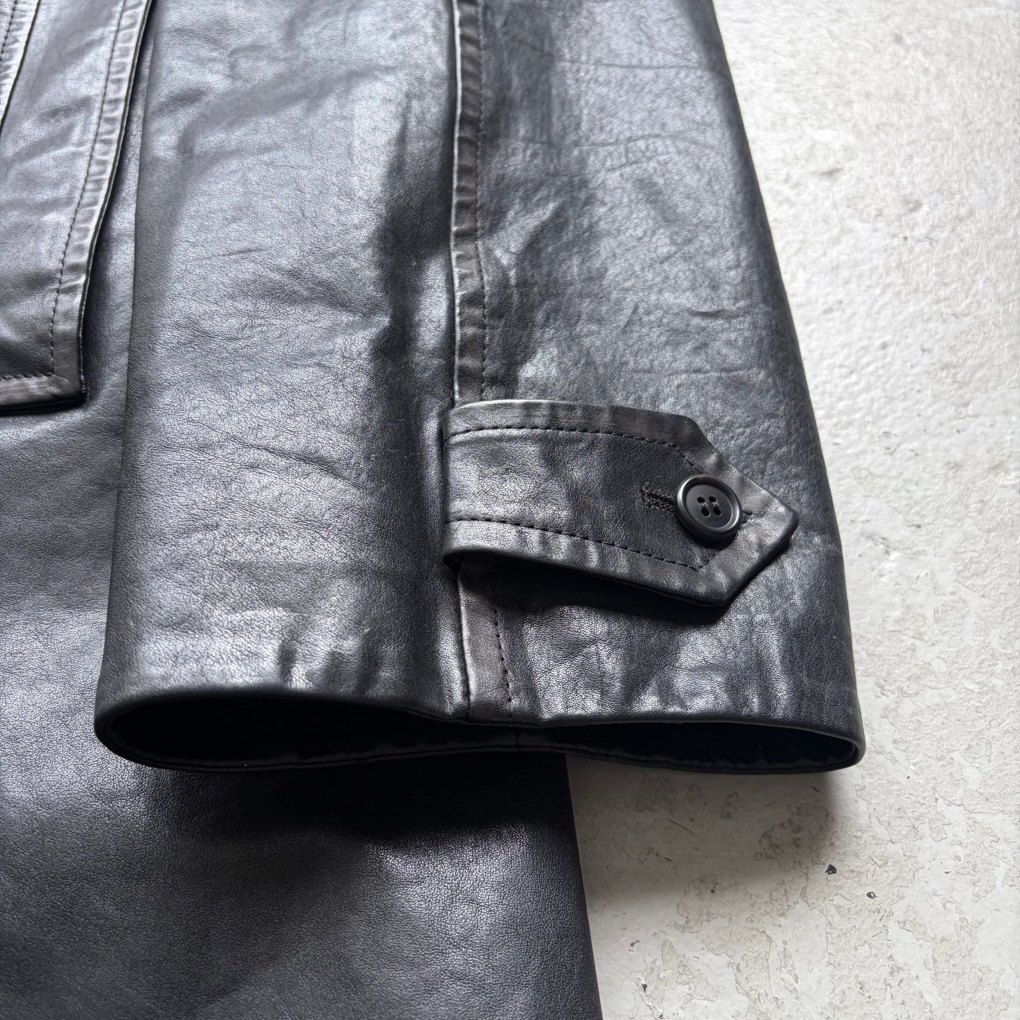 Prada 2022 Calf Leather Long Coat (48)