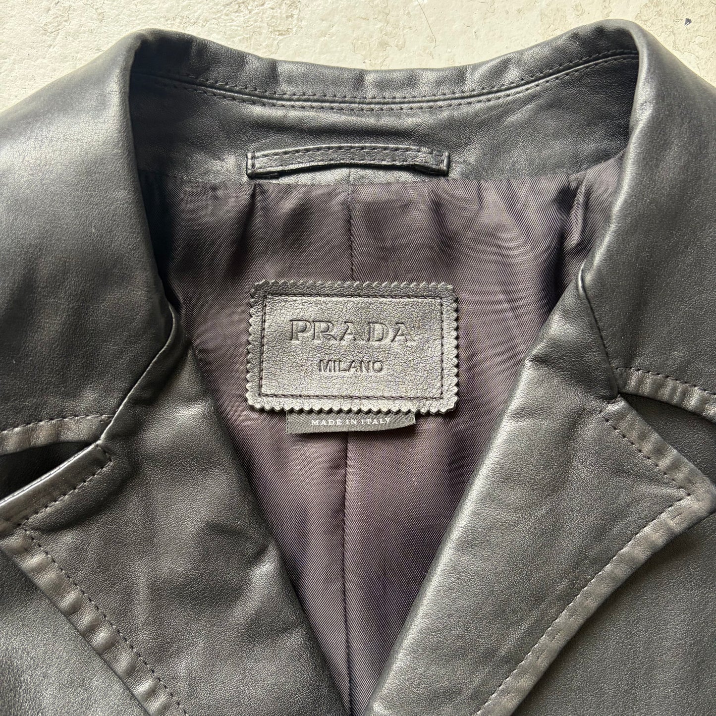 Prada 2022 Calf Leather Long Coat (48)