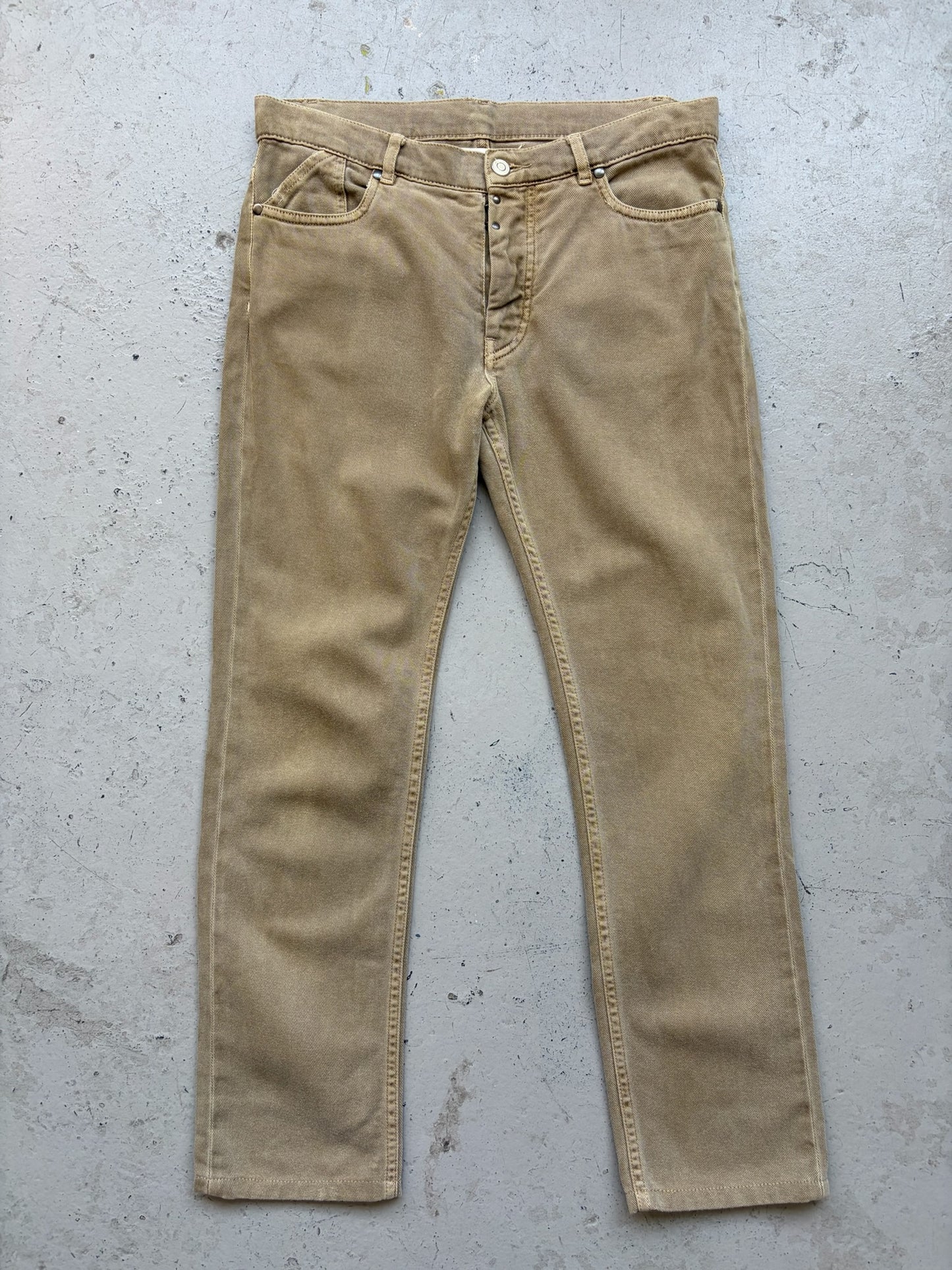 Maison Martin Margiela 13SS Slim Cut Tan Denim (46)