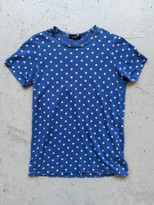Comme Des Garcons Tricot 2007 Blue Polka Dot Short Sleeve Shirt (M)