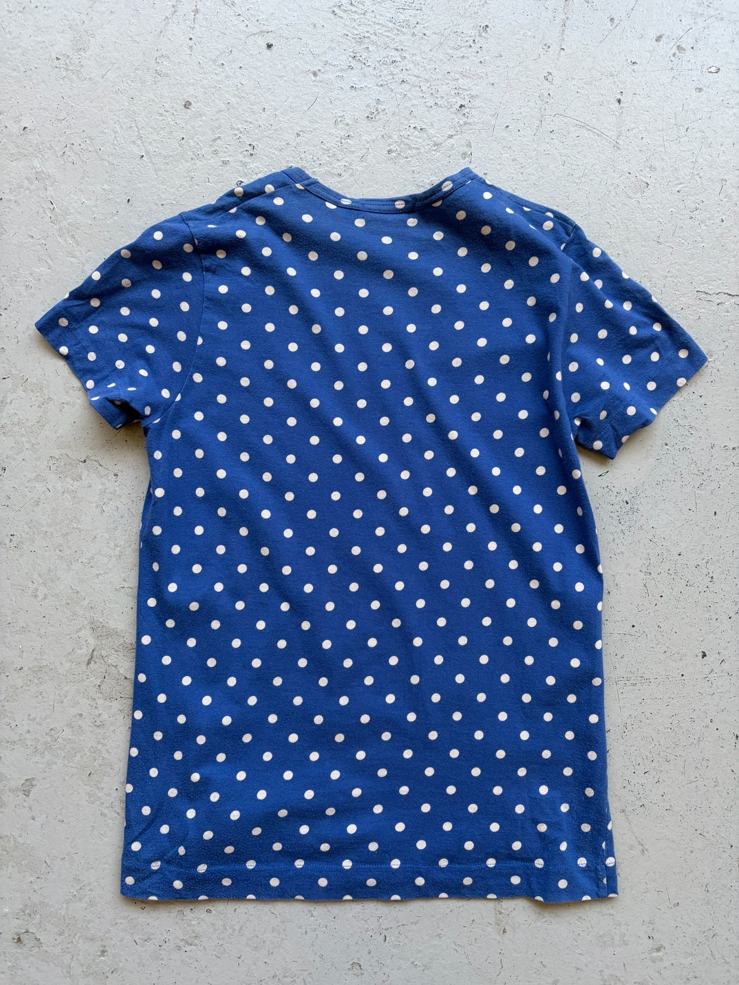 Comme Des Garcons Tricot 2007 Blue Polka Dot Short Sleeve Shirt (M)
