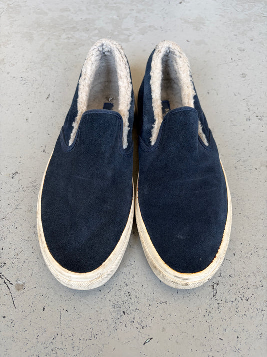 Junya Watanabe Grey Fur Lined Slip On Sneakers (9)