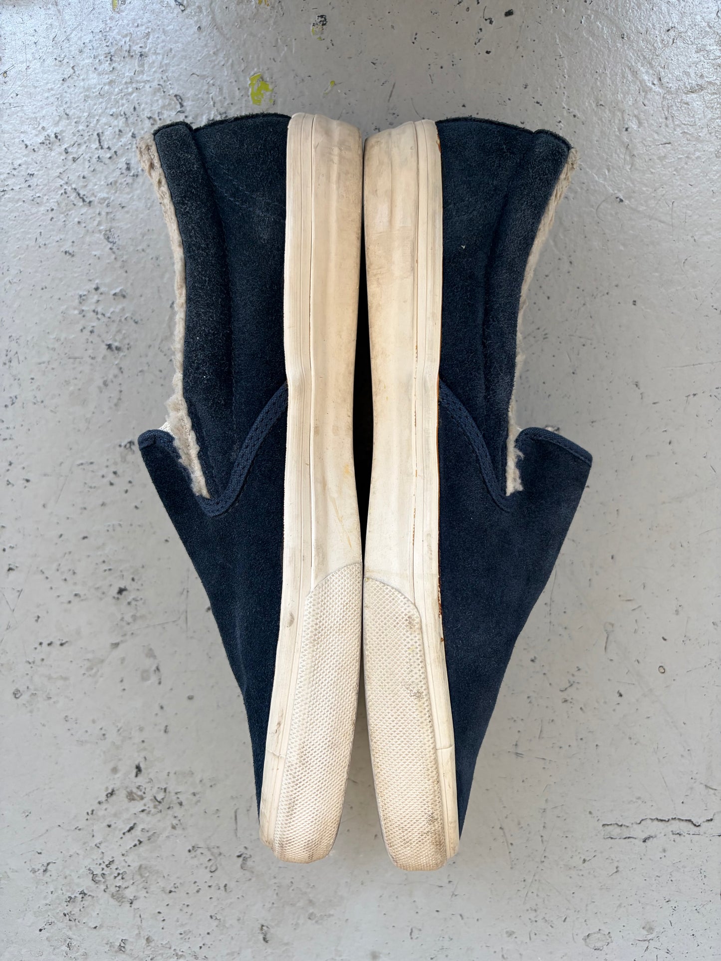 Junya Watanabe Grey Fur Lined Slip On Sneakers (9)