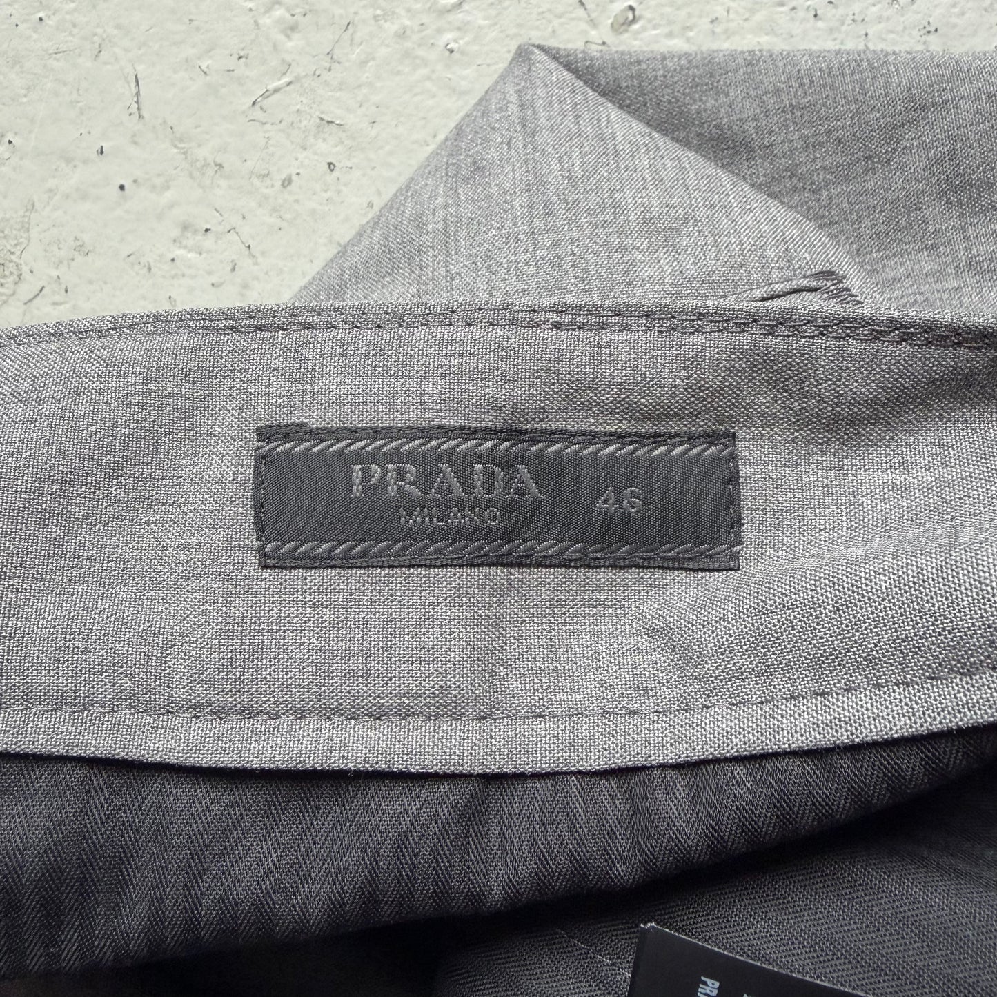 Prada Grigio Wool Trousers (46)