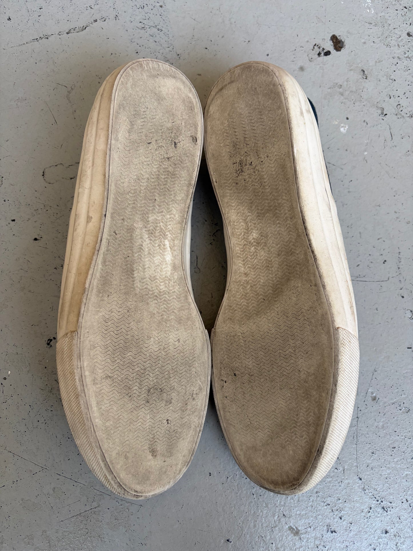 Junya Watanabe Grey Fur Lined Slip On Sneakers (9)