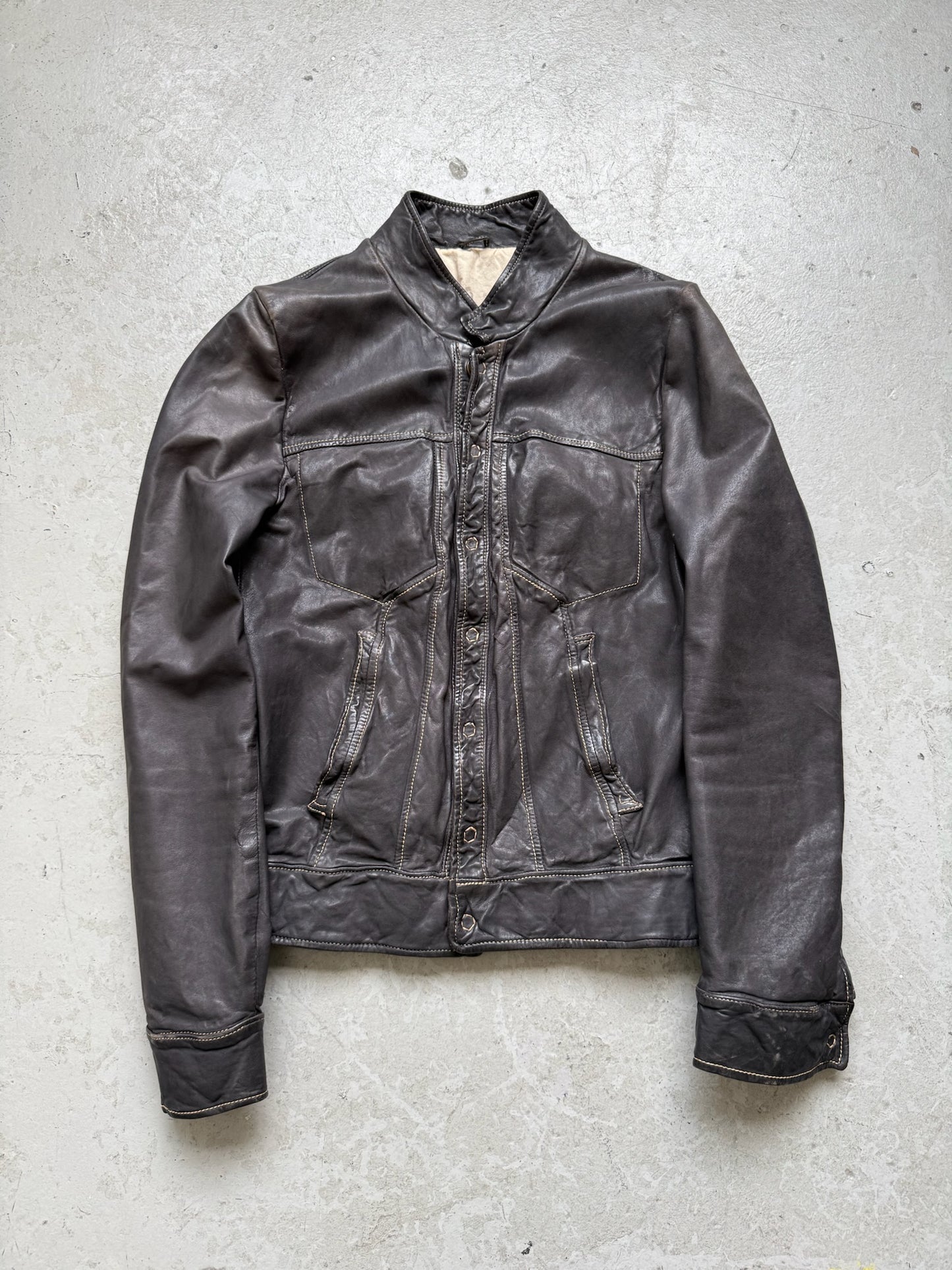 Giorgio Brato Leather Shirt (46)