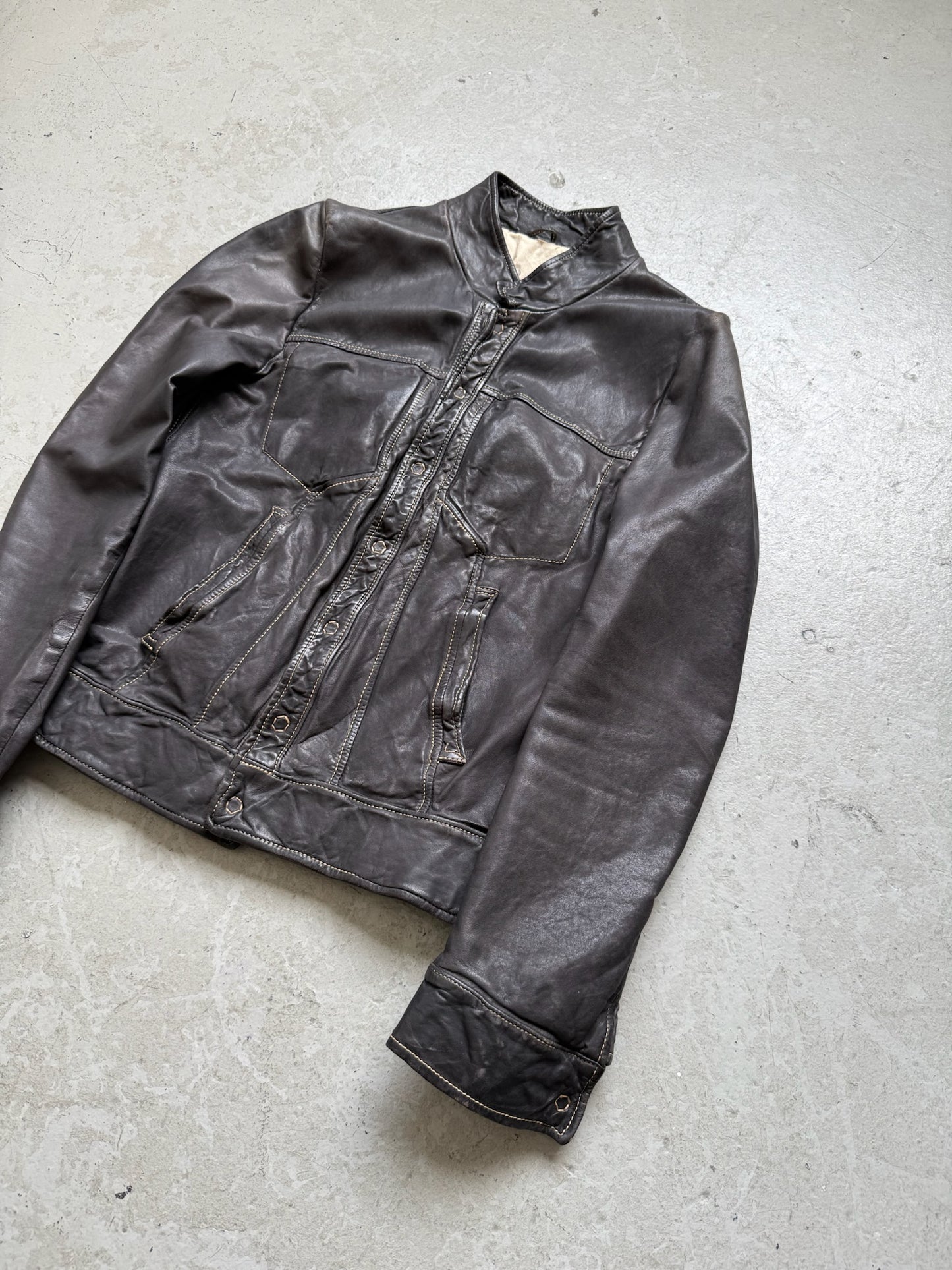 Giorgio Brato Leather Shirt (46)