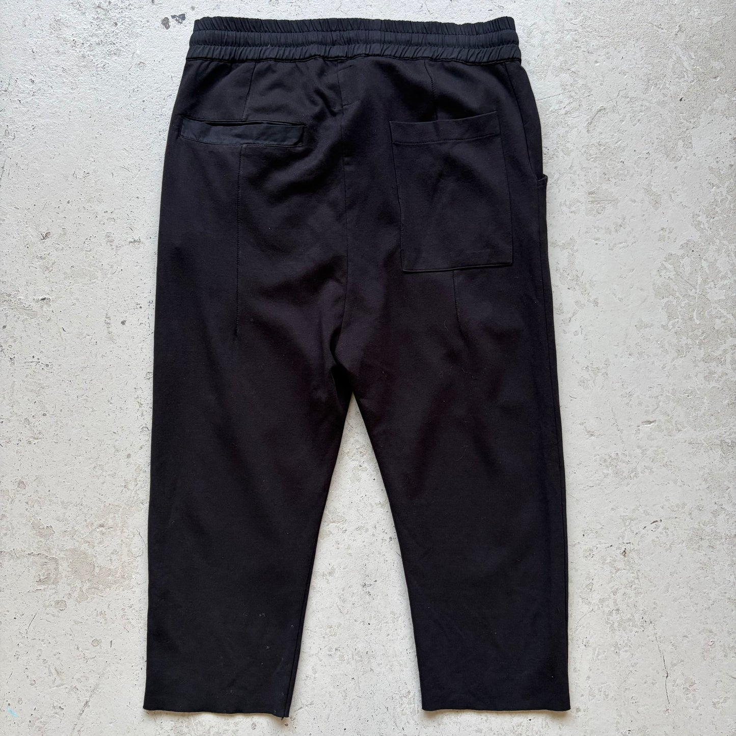 Thom Krom Black Cotton Cropped Bottoms (M)