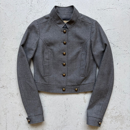Balenciaga Cropped Grey Napoleon Jacket (38)