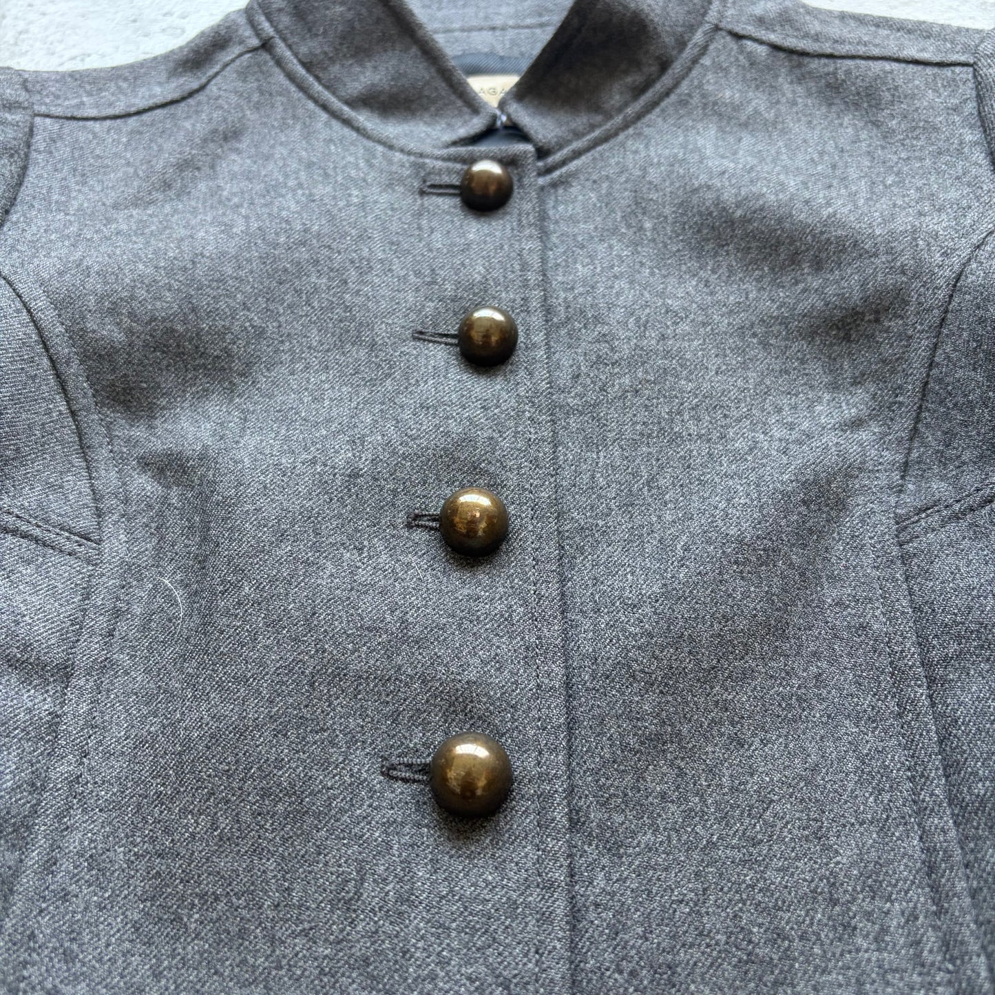 Balenciaga Cropped Grey Napoleon Jacket (38)