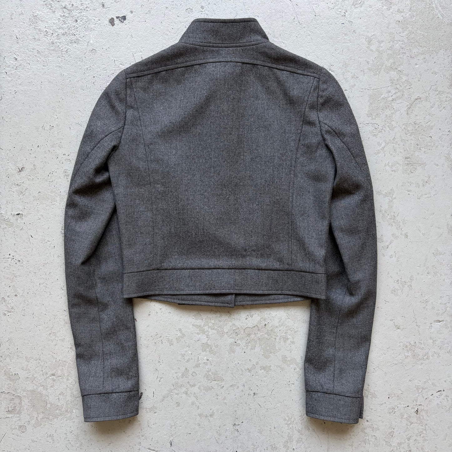 Balenciaga Cropped Grey Napoleon Jacket (38)