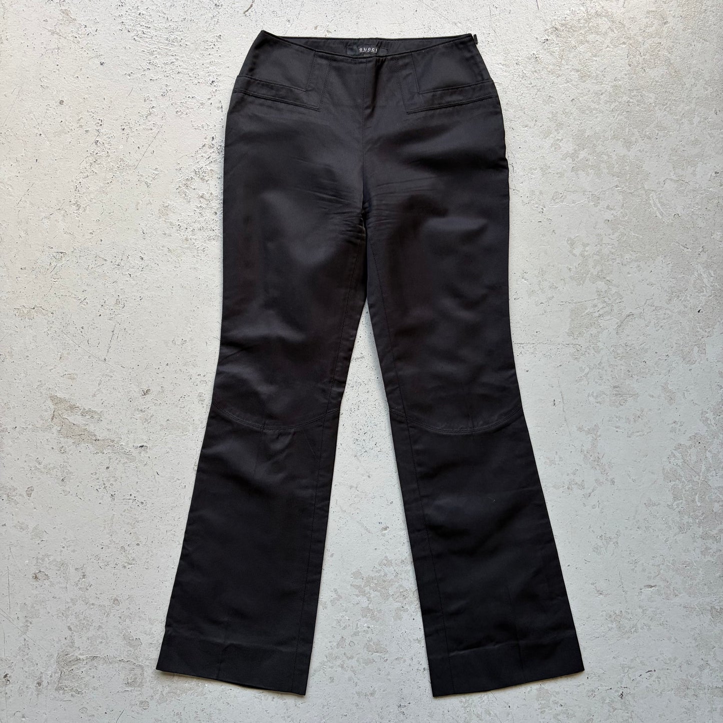 Gucci FW03 Tom Ford Buckle Flared Black Pants (38)
