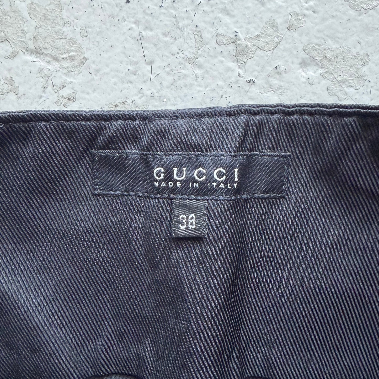 Gucci FW03 Tom Ford Buckle Flared Black Pants (38)