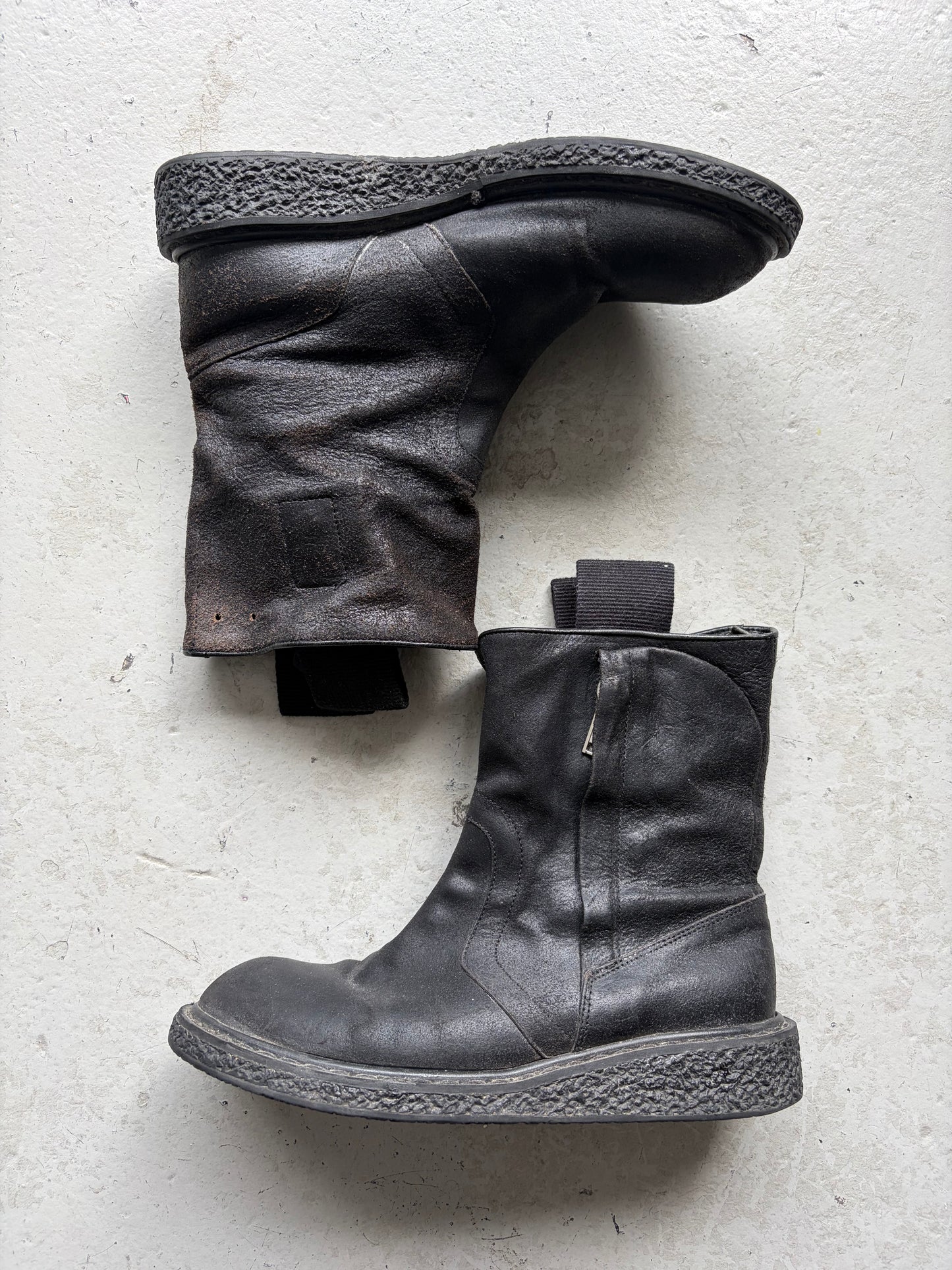 Rick Owens FW09 Crust Pull On Creeper Boots (42.5)