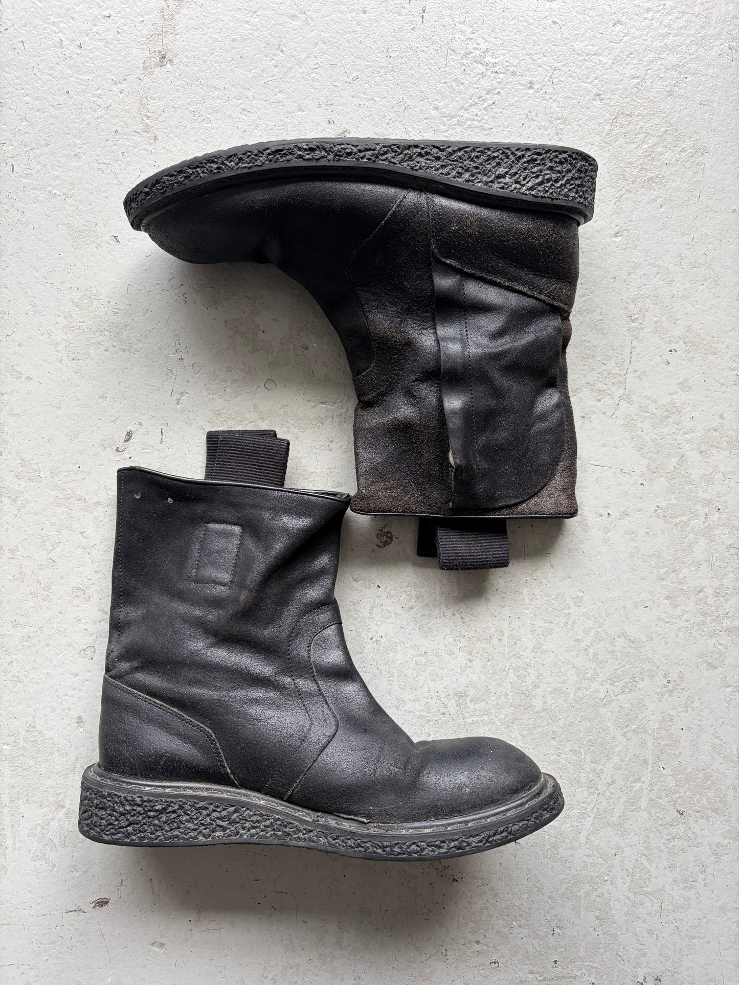Rick Owens FW09 Crust Pull On Creeper Boots (42.5)