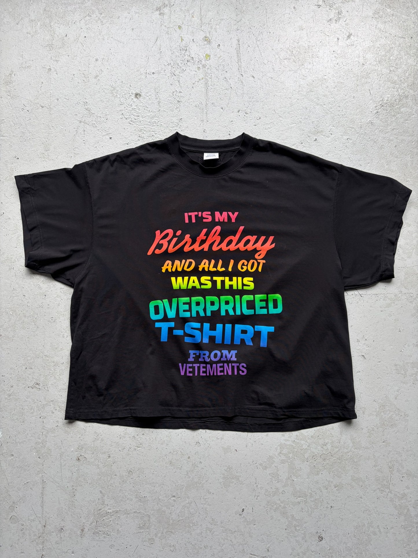 Vetements Over Priced Black Short Sleeve Shirt (M)
