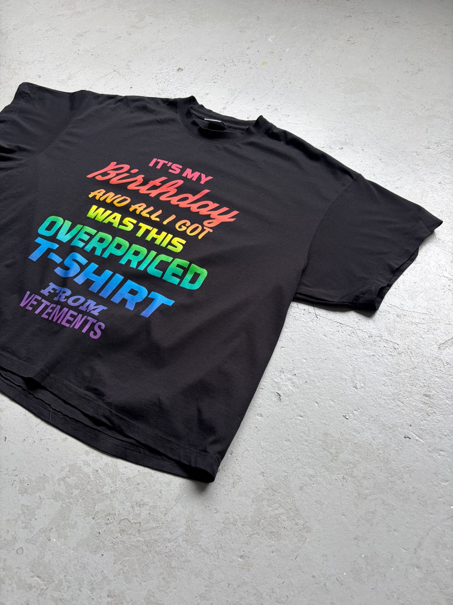 Vetements Over Priced Black Short Sleeve Shirt (M)
