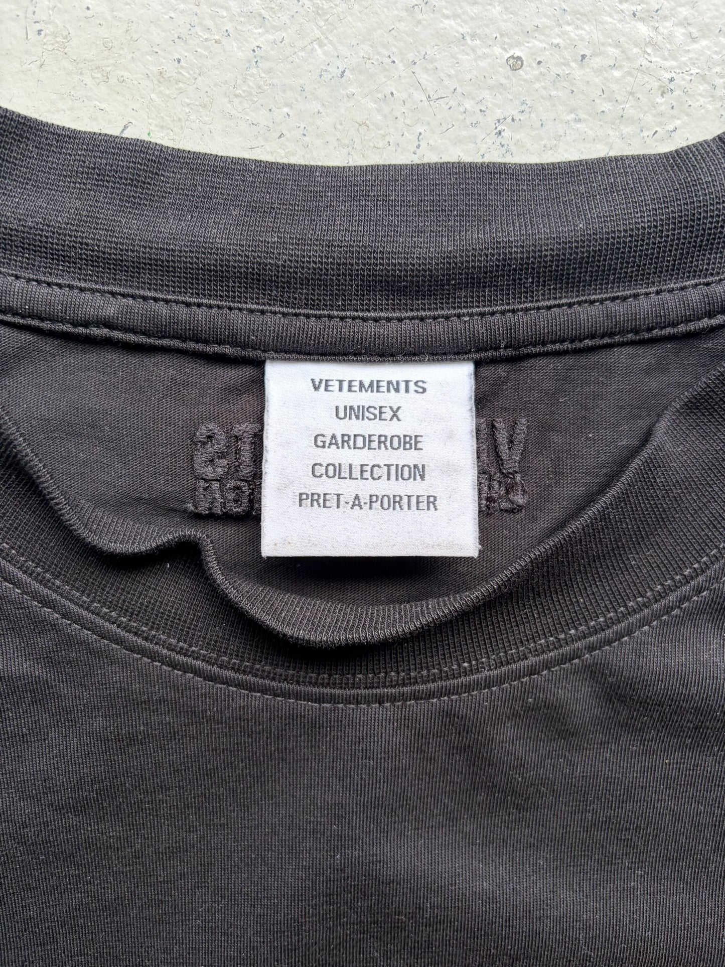 Vetements Over Priced Black Short Sleeve Shirt (M)