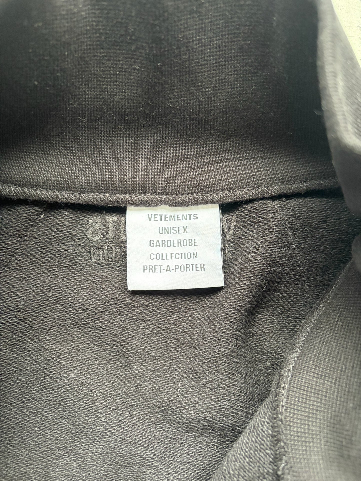 Vetements Amsterdam Black Zip Up (XL)