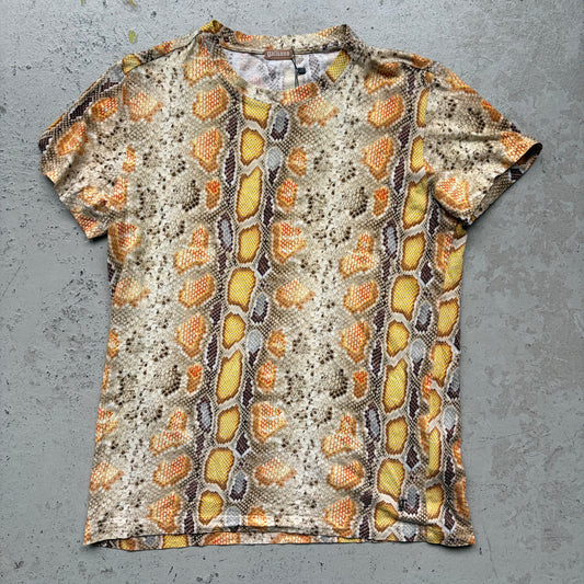 John Galliano Snake Skin Short Sleeve Shirt (L)