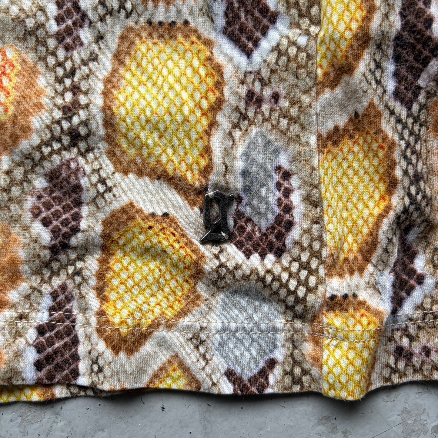 John Galliano Snake Skin Short Sleeve Shirt (L)