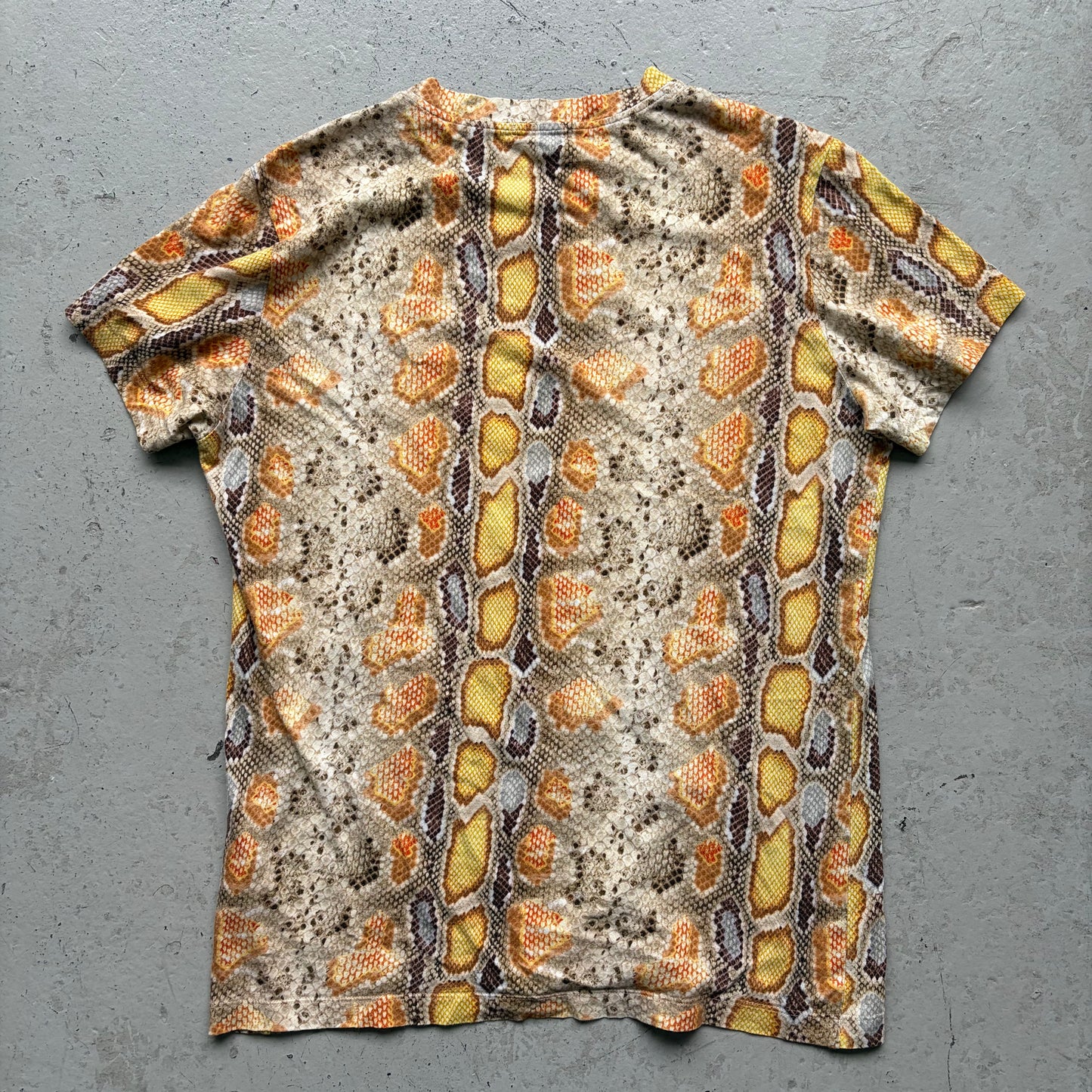 John Galliano Snake Skin Short Sleeve Shirt (L)